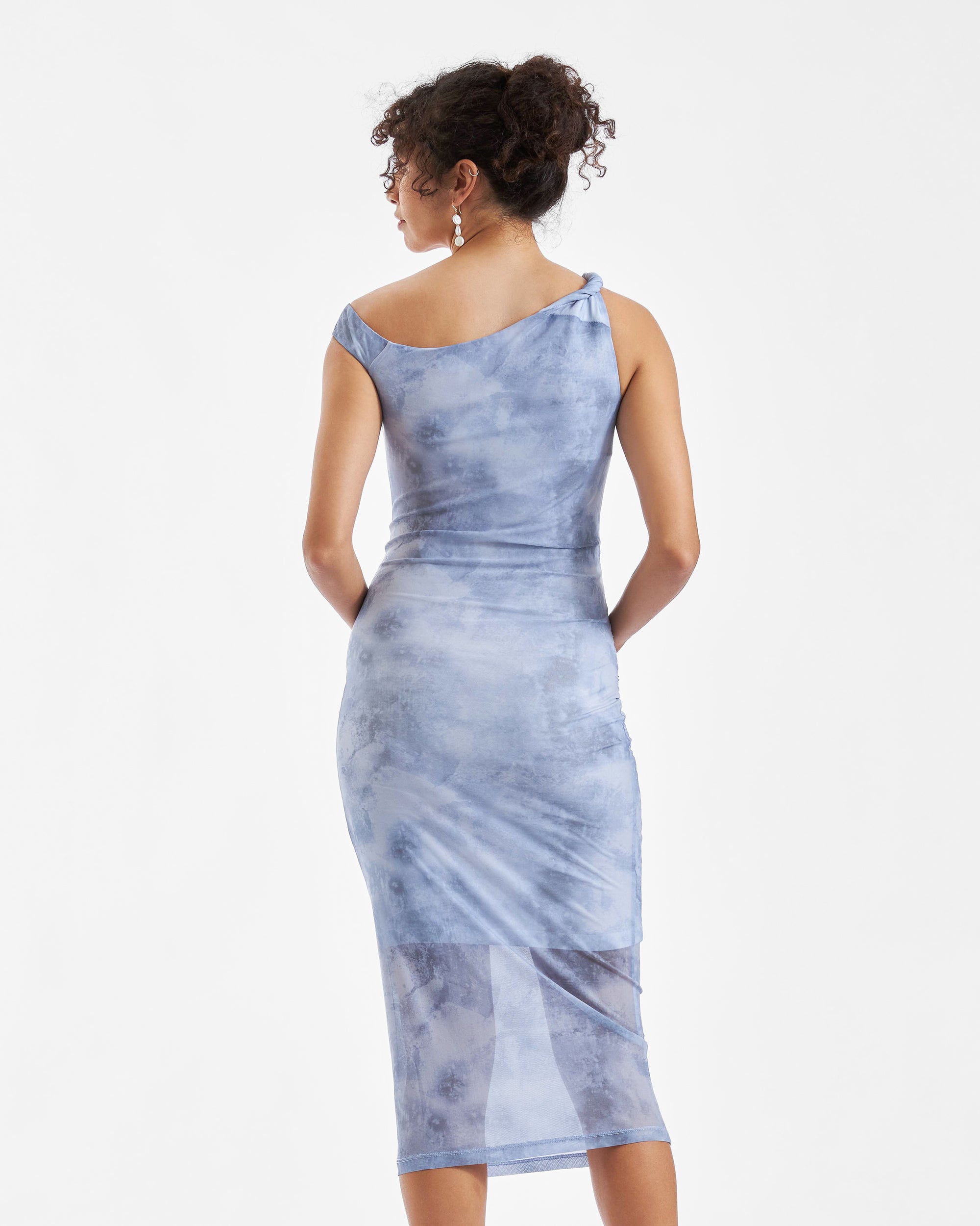 Jordan Off Shoulder Dress Sky Blue