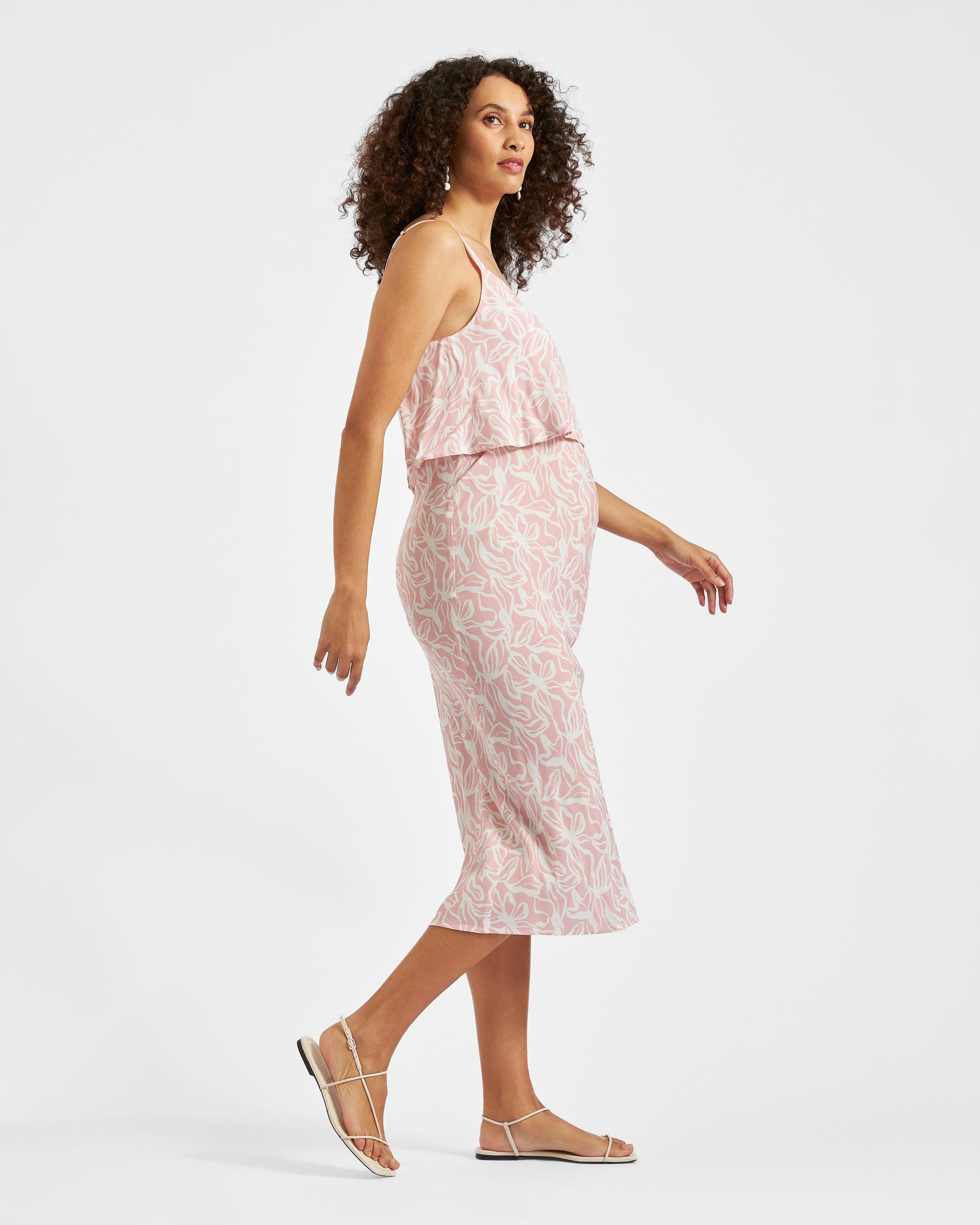 Jilly Nursing Slip Dress Soft Pink