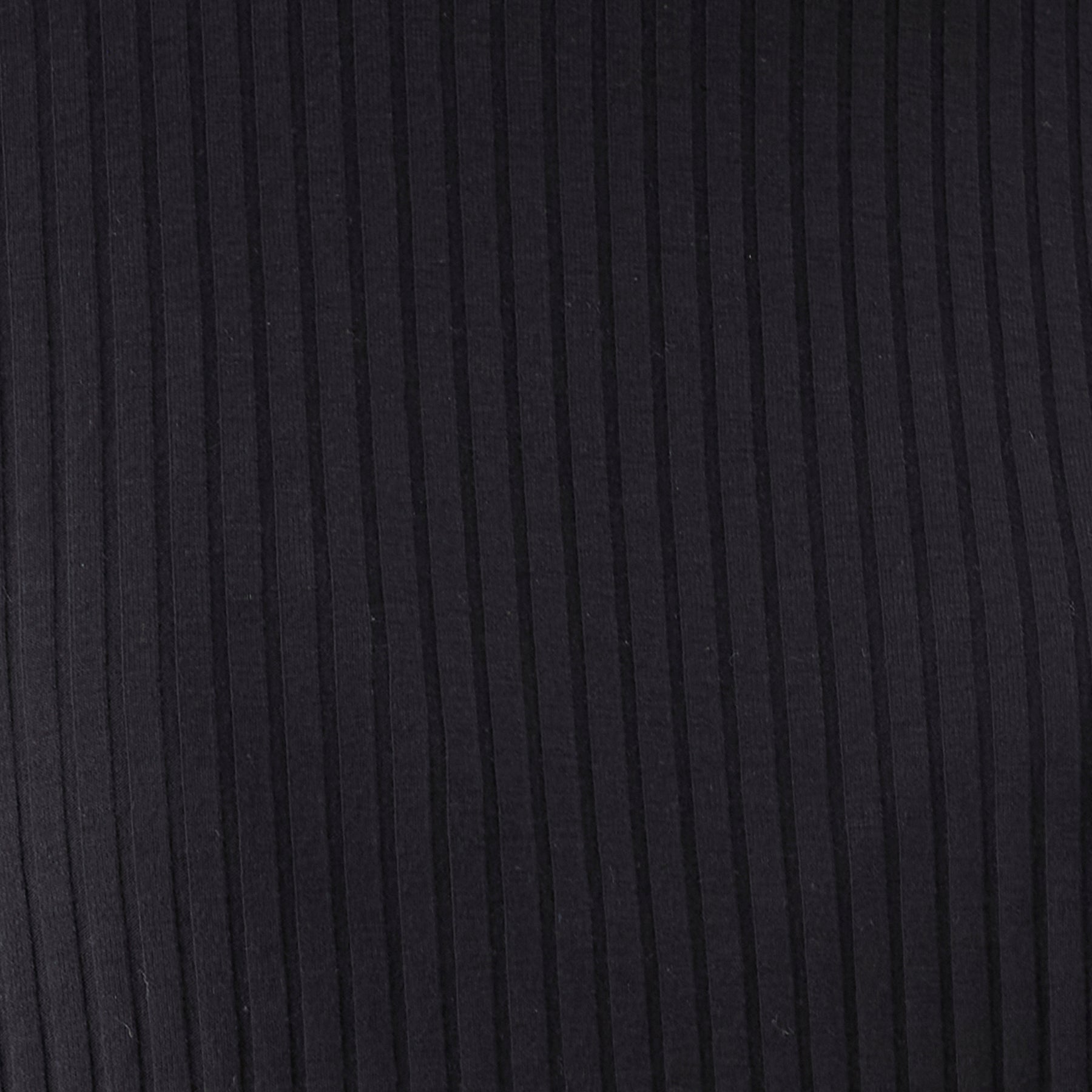 Close-up of black ribbed fabric texture