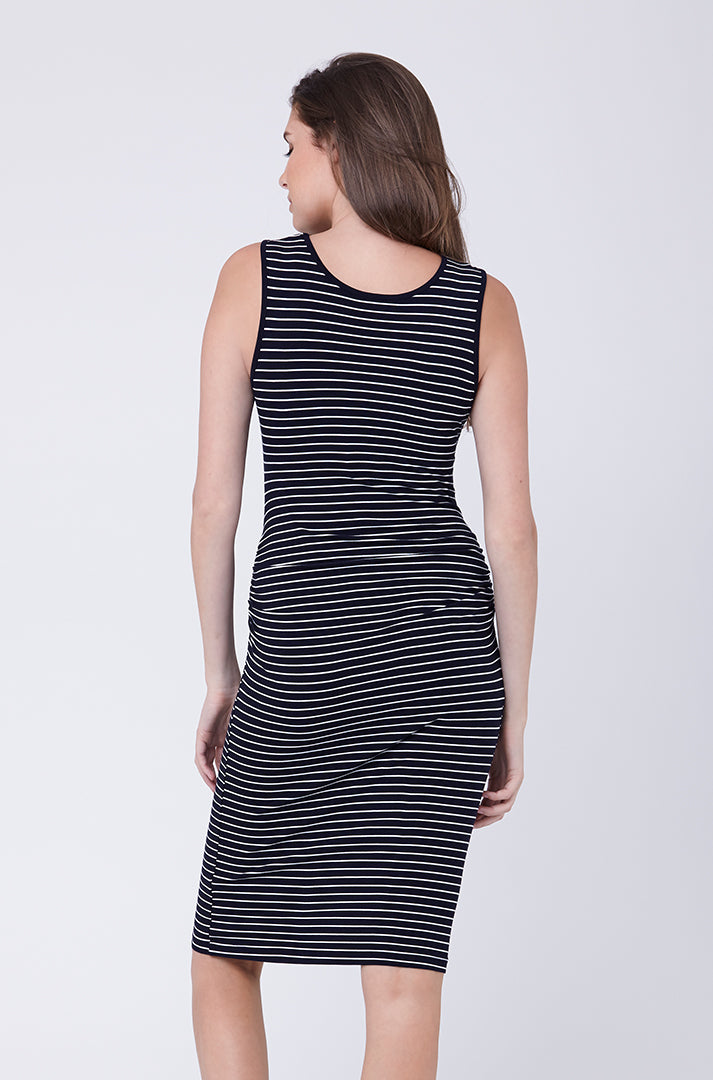 Mia Stripe Tank Dress Navy / White