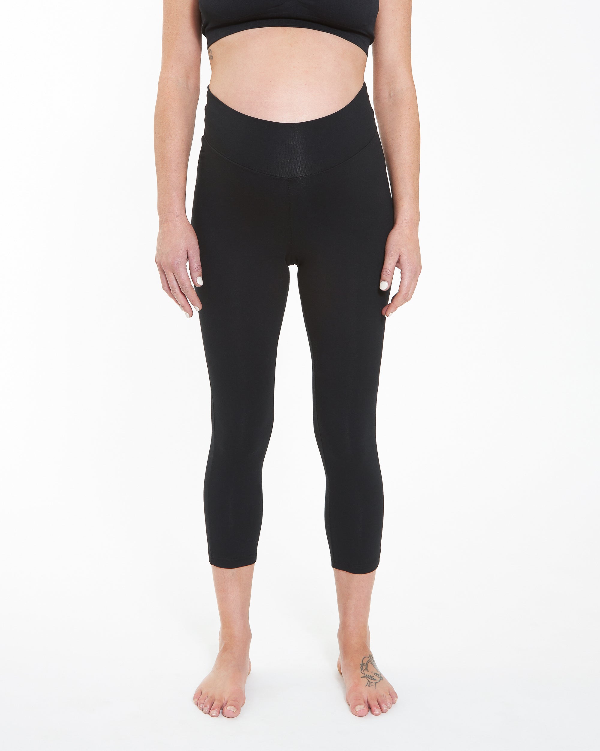 Organic Essential 3/4 Leggings Black