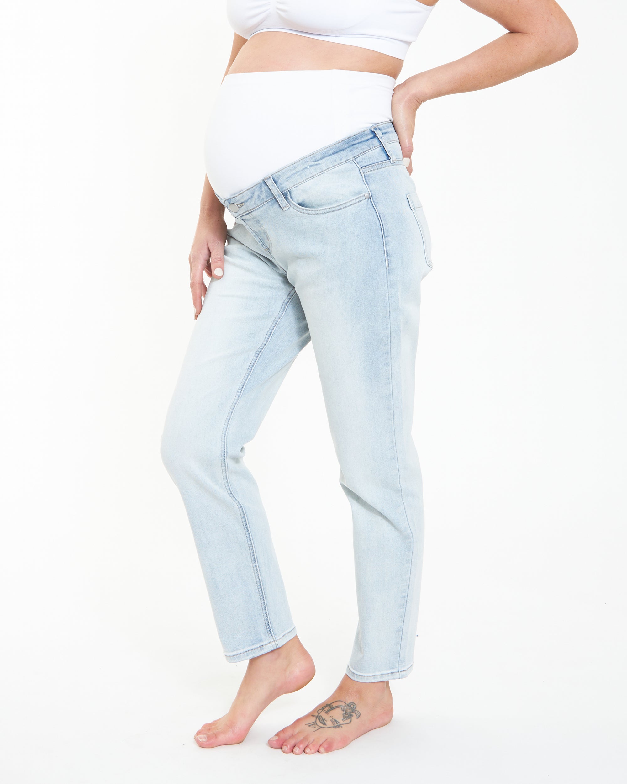 Hunter Over Bump Crop Jean Clean Fade