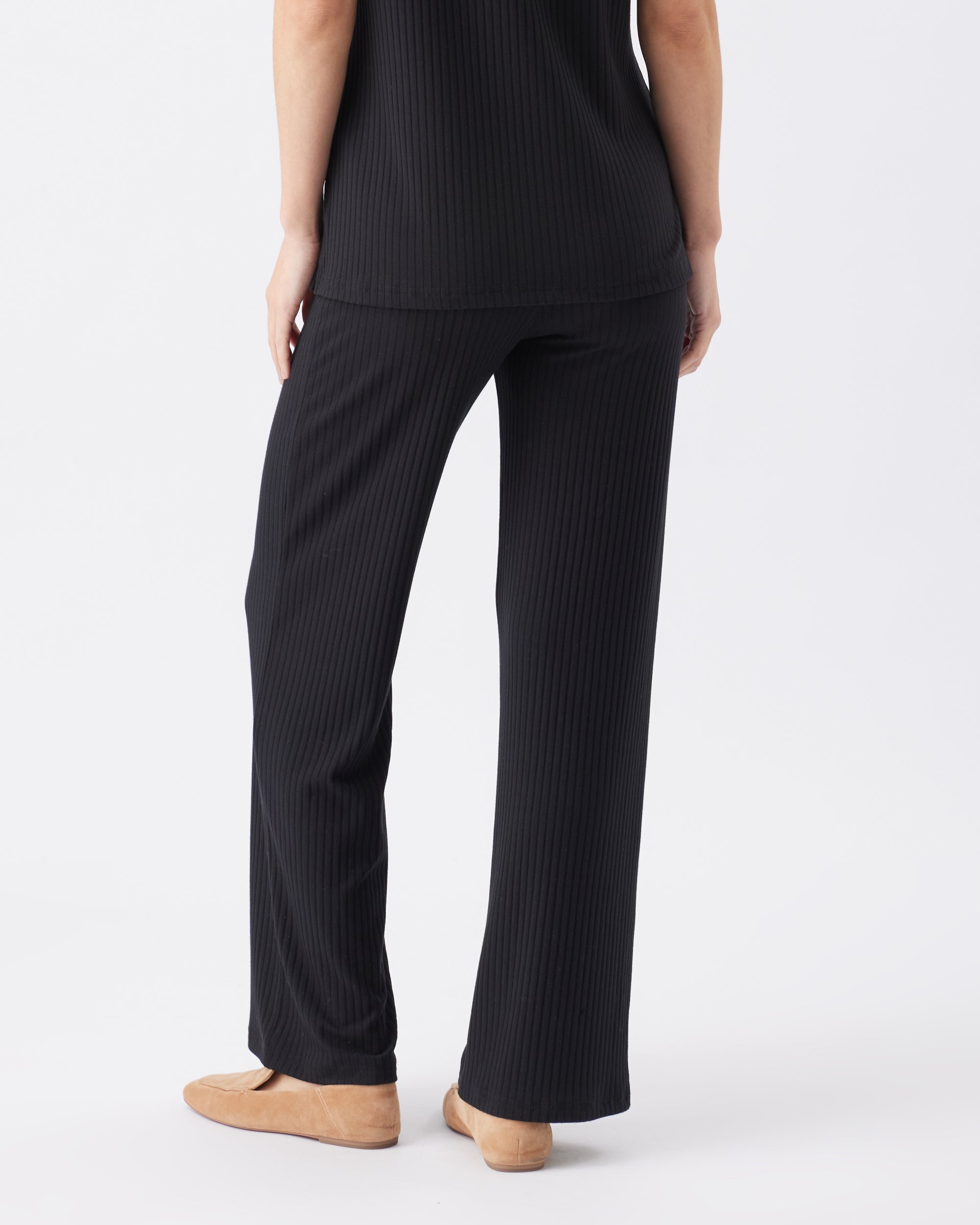 Cindy Rib Pant Black