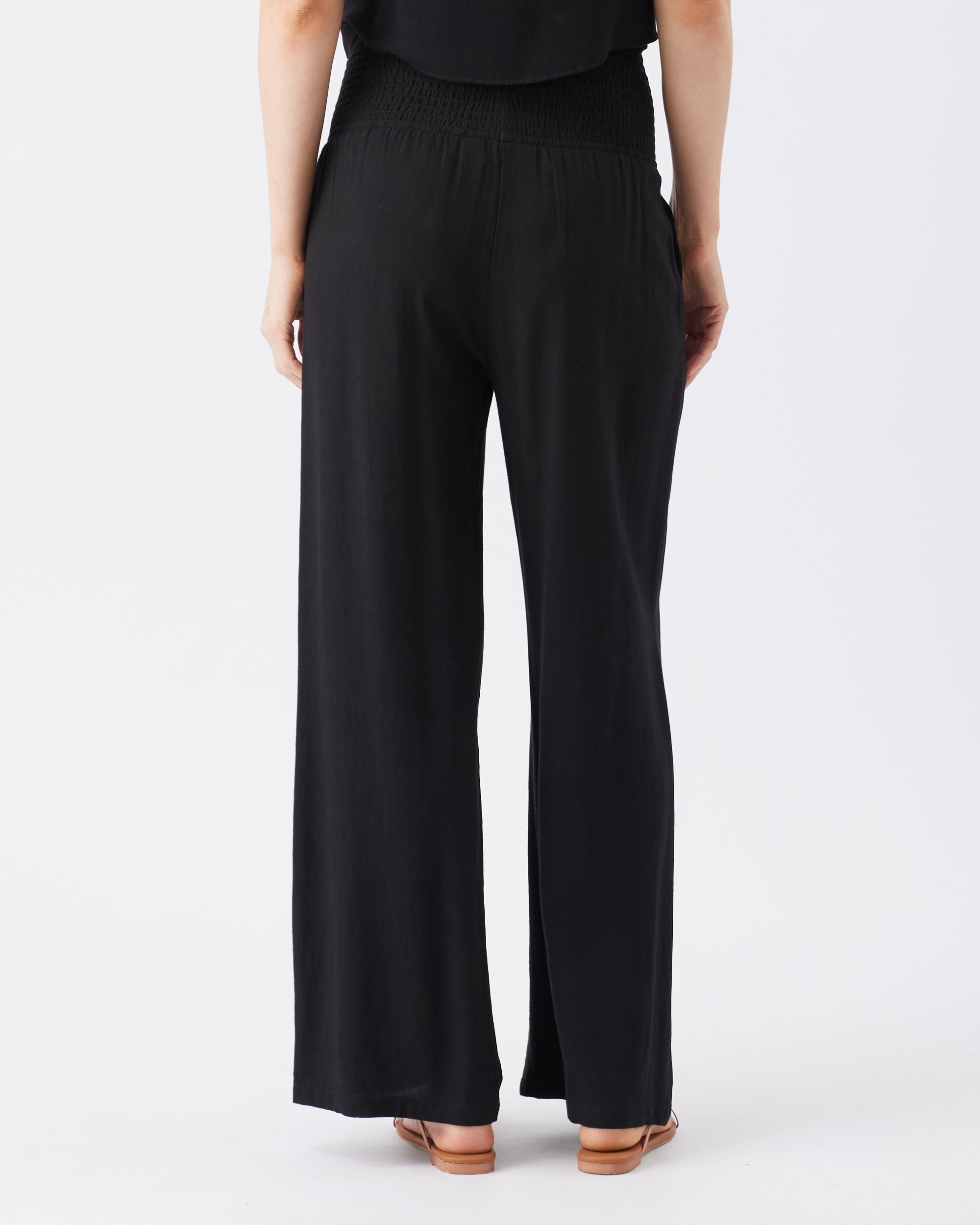 Marlow Shirred Pant Black