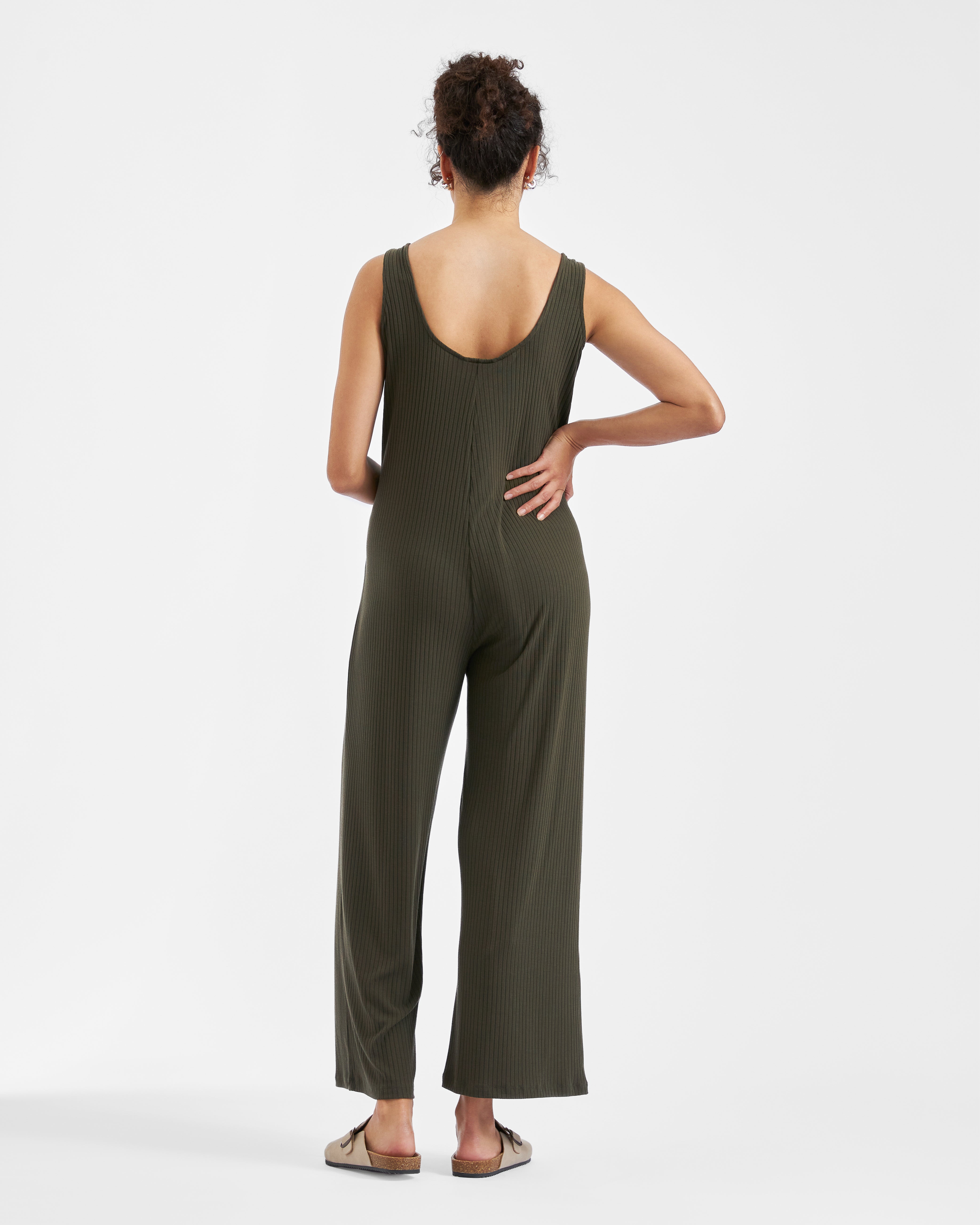 Bobby Rib Jumpsuit Khaki