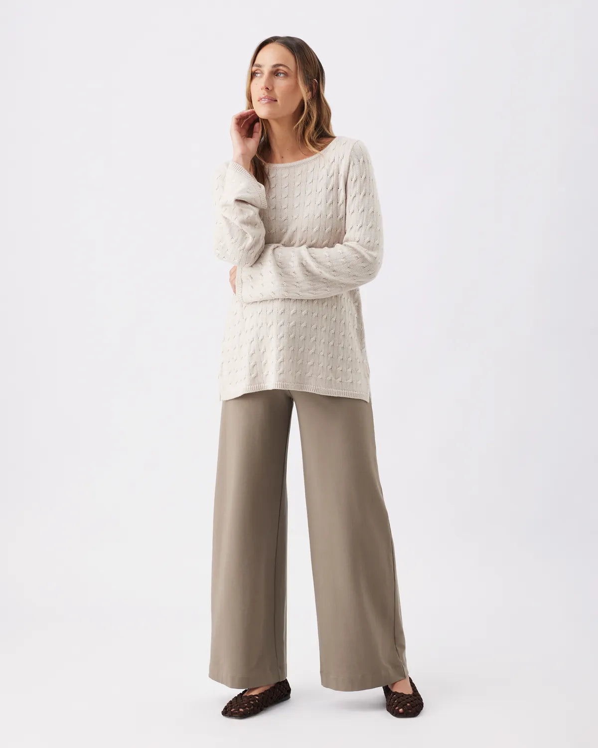 Isha Wide Leg Pant Olive