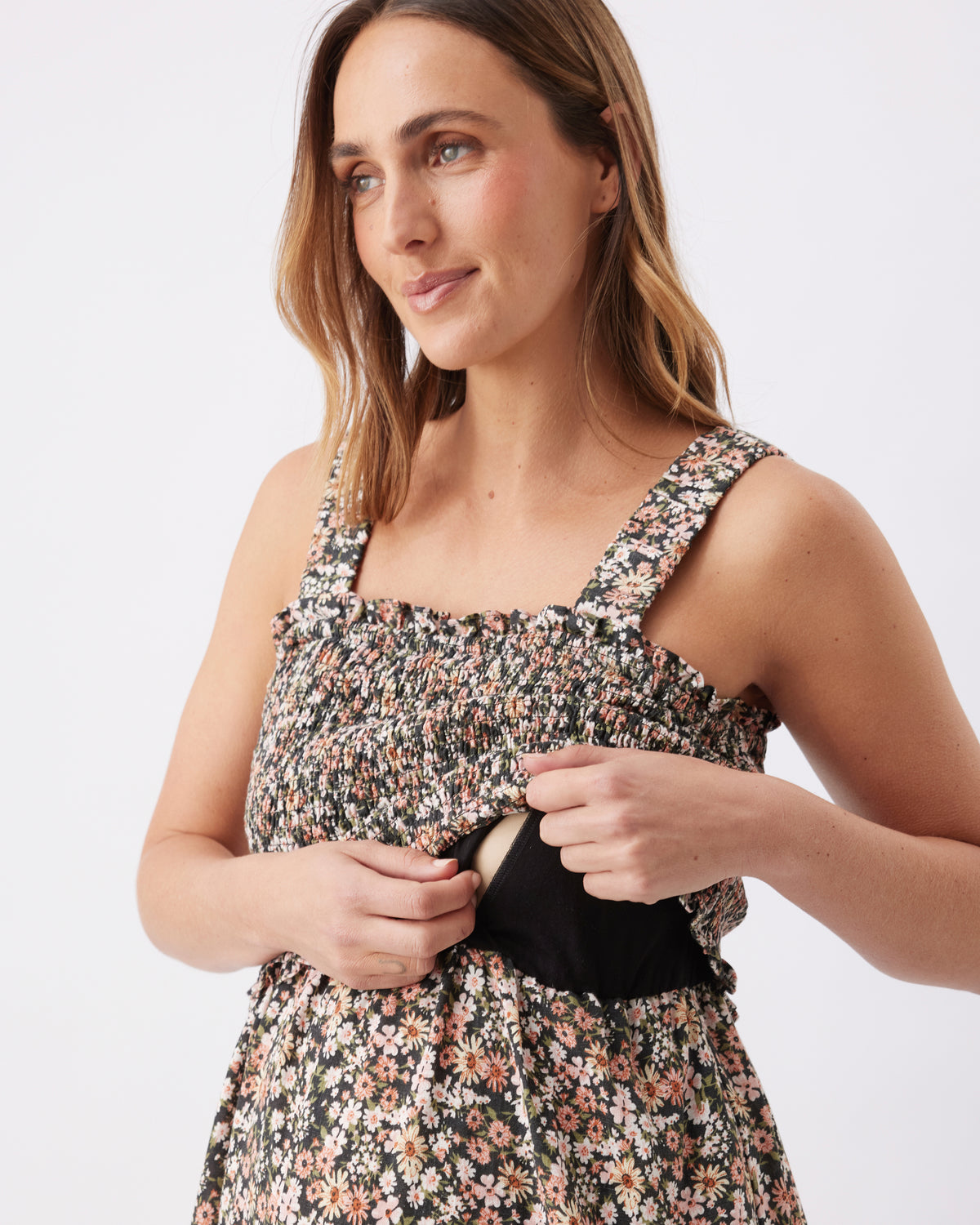 Harmony Nursing Jumpsuit Peach
