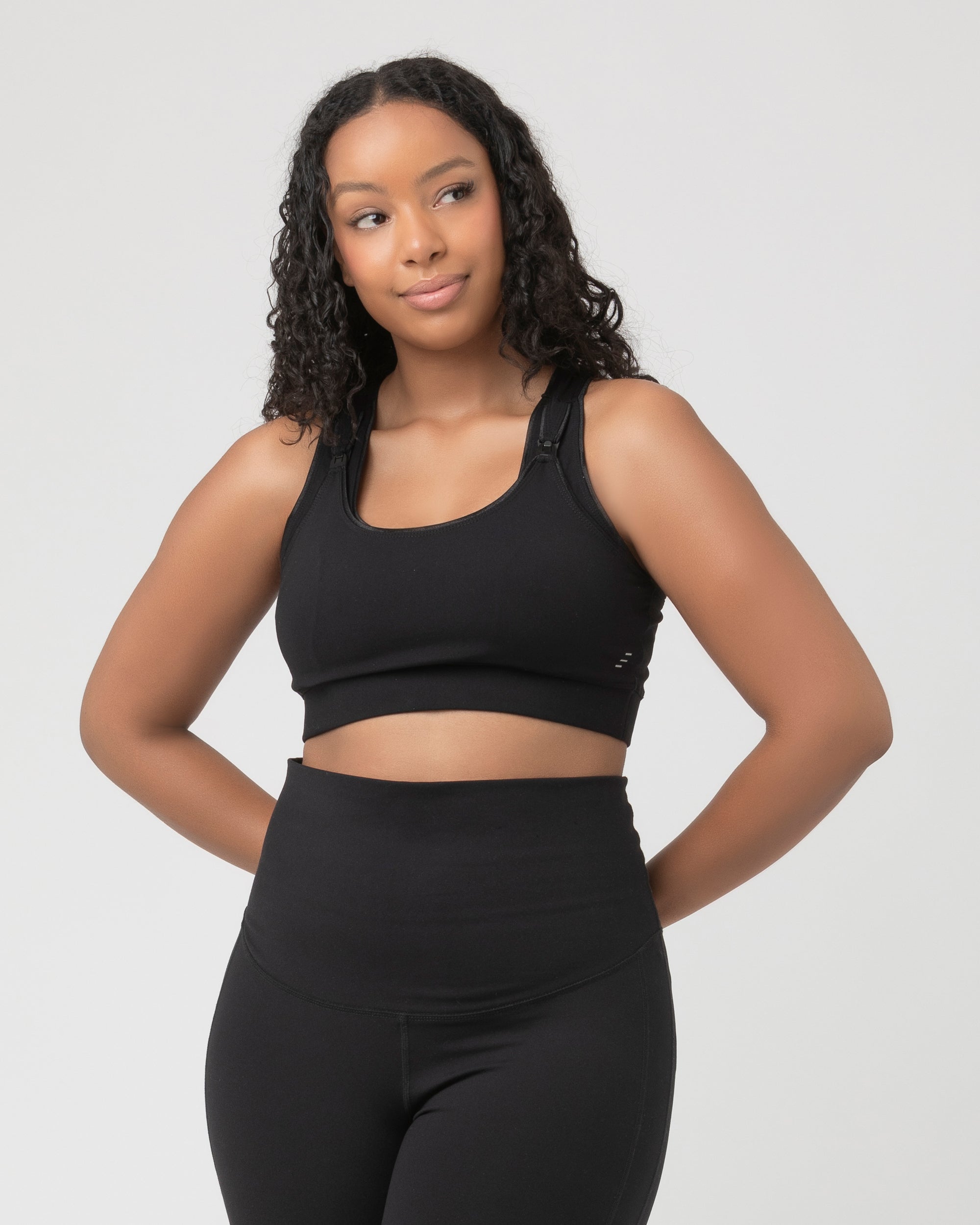 Active Nursing Crop Top Black