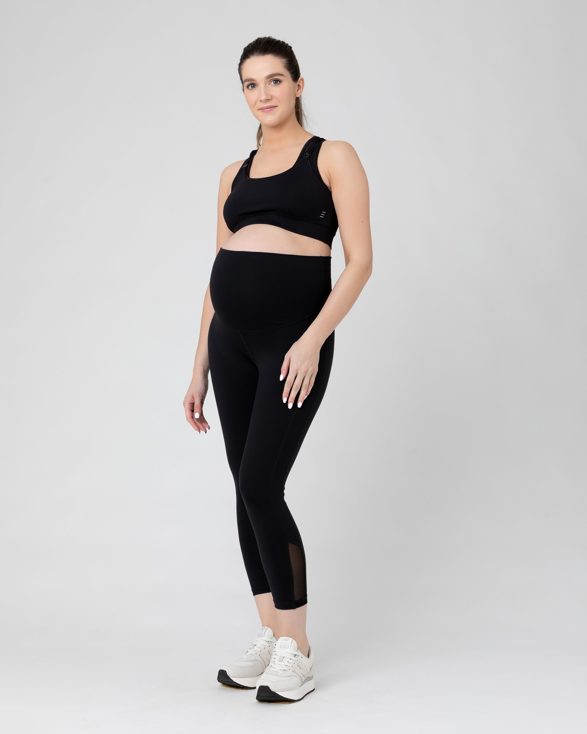 Active Nursing Crop Top  Black