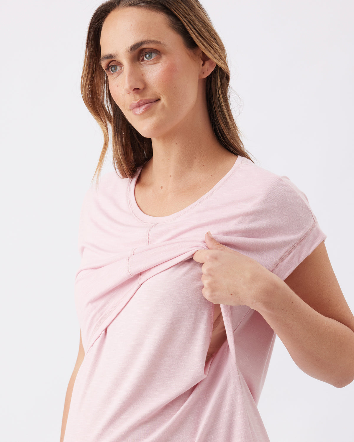 Dreamy Nursing Tee Dusty Pink