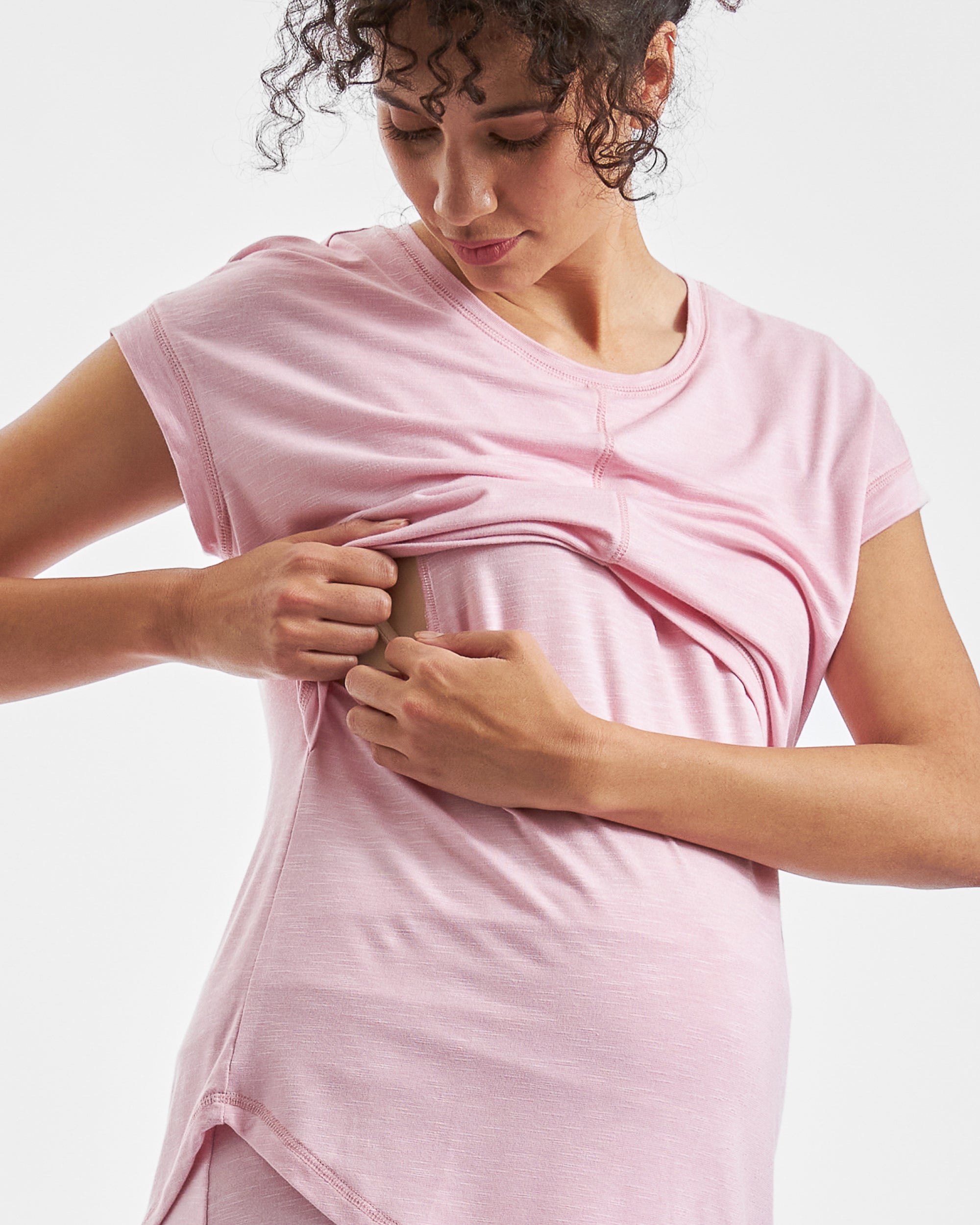 Dreamy Nursing Tee Dusty Pink