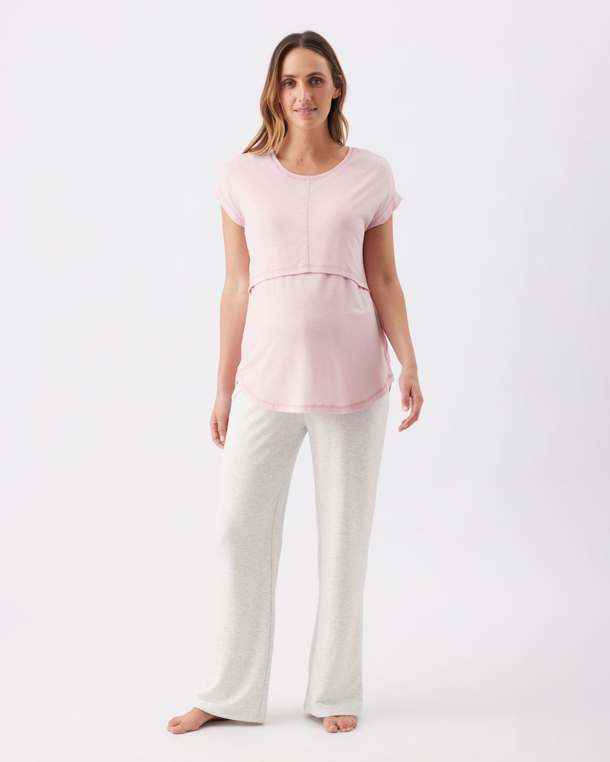 Dreamy Nursing Tee Dusty Pink