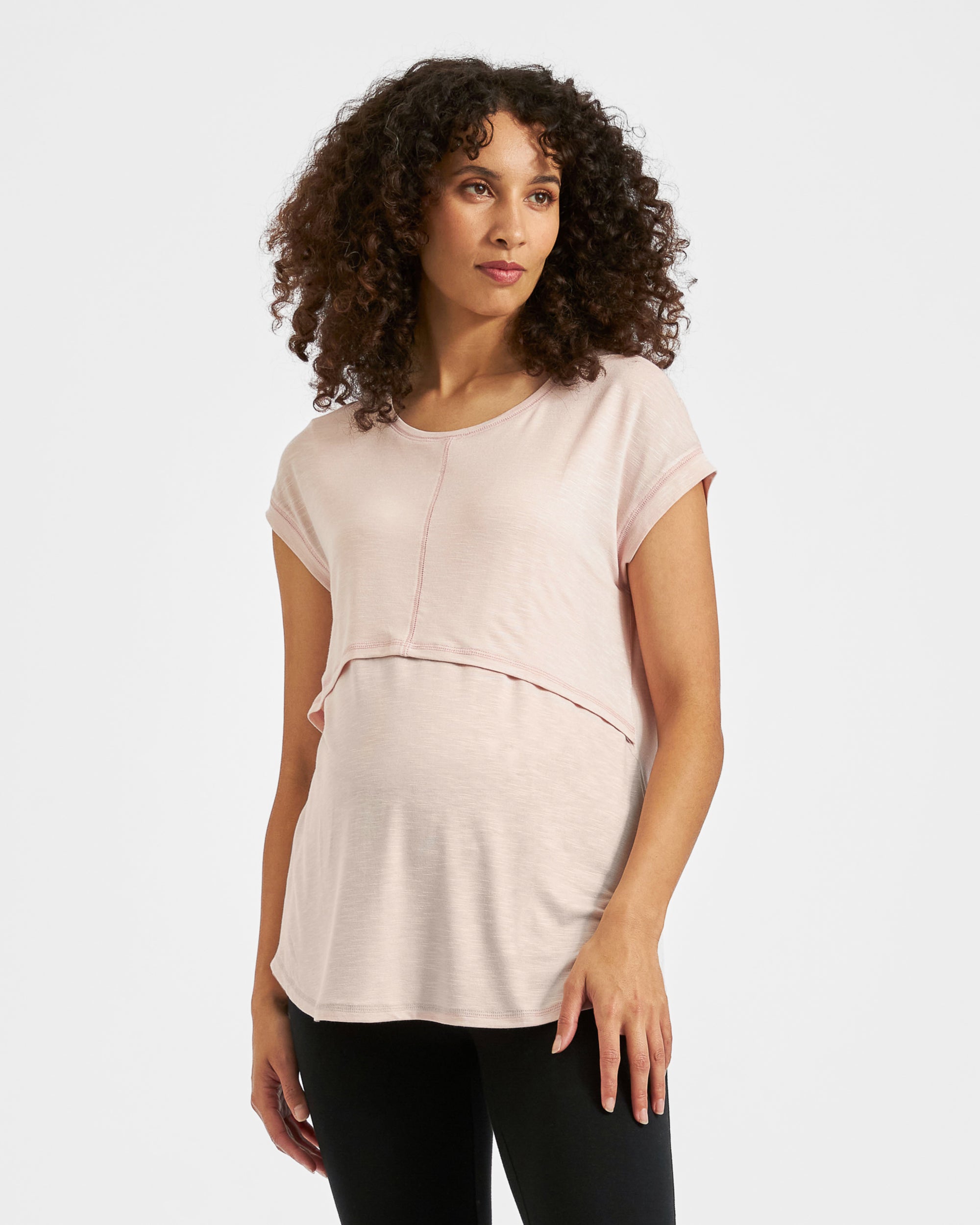 Dreamy Nursing Tee Pink Sand