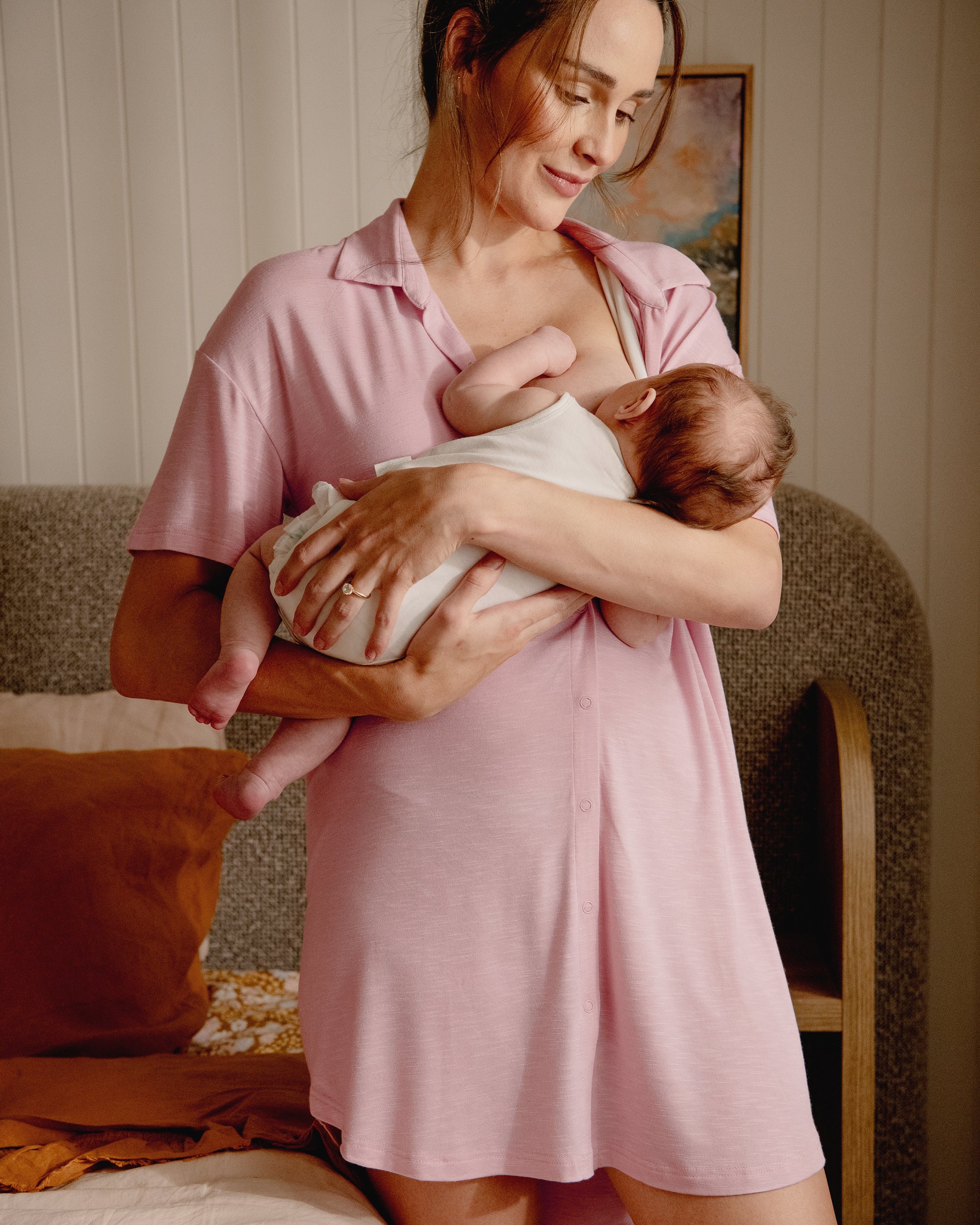 Dreamy Night Shirt Dusty Pink1