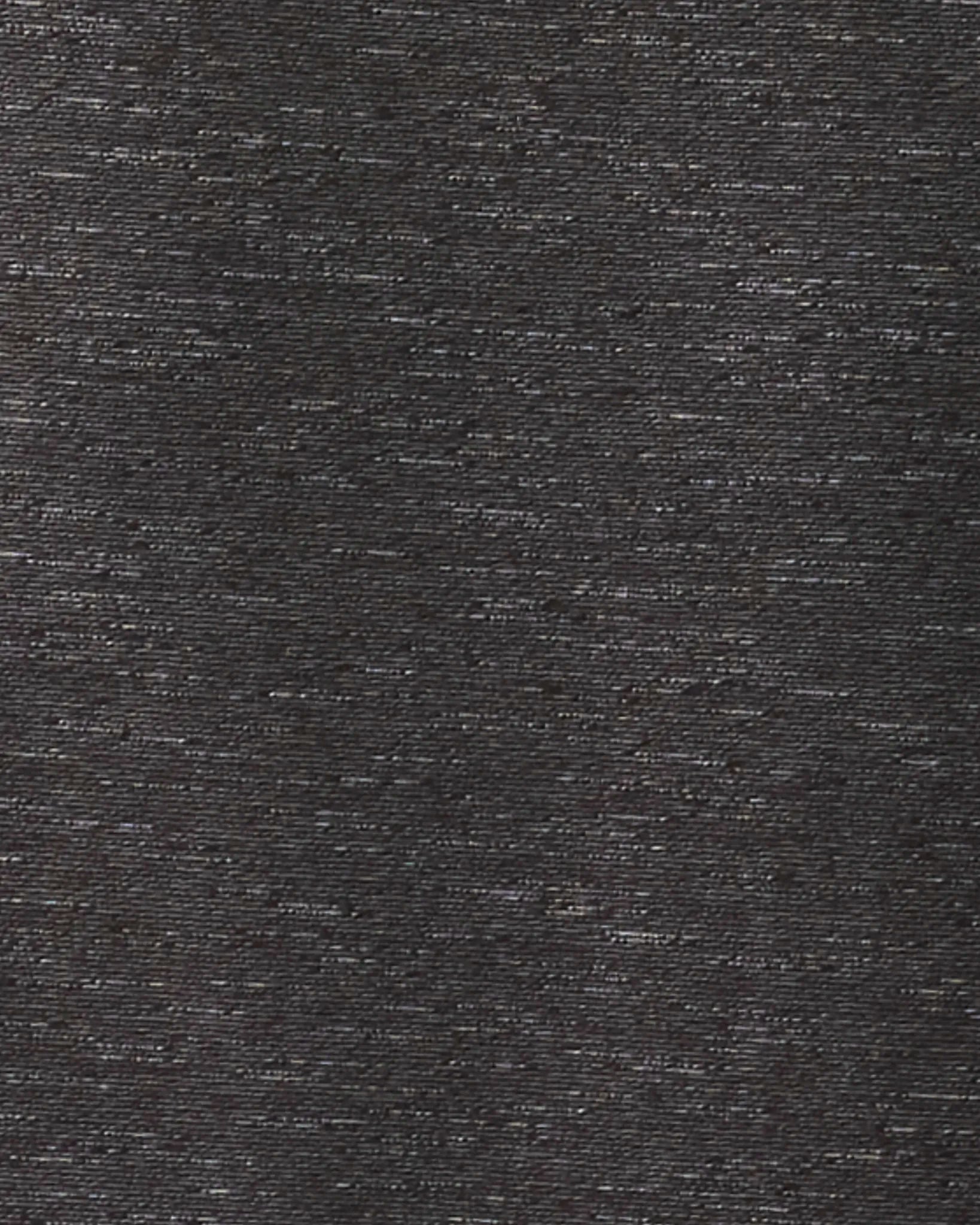 A close-up of a dark charcoal gray textured fabric with a fine heathered weave.