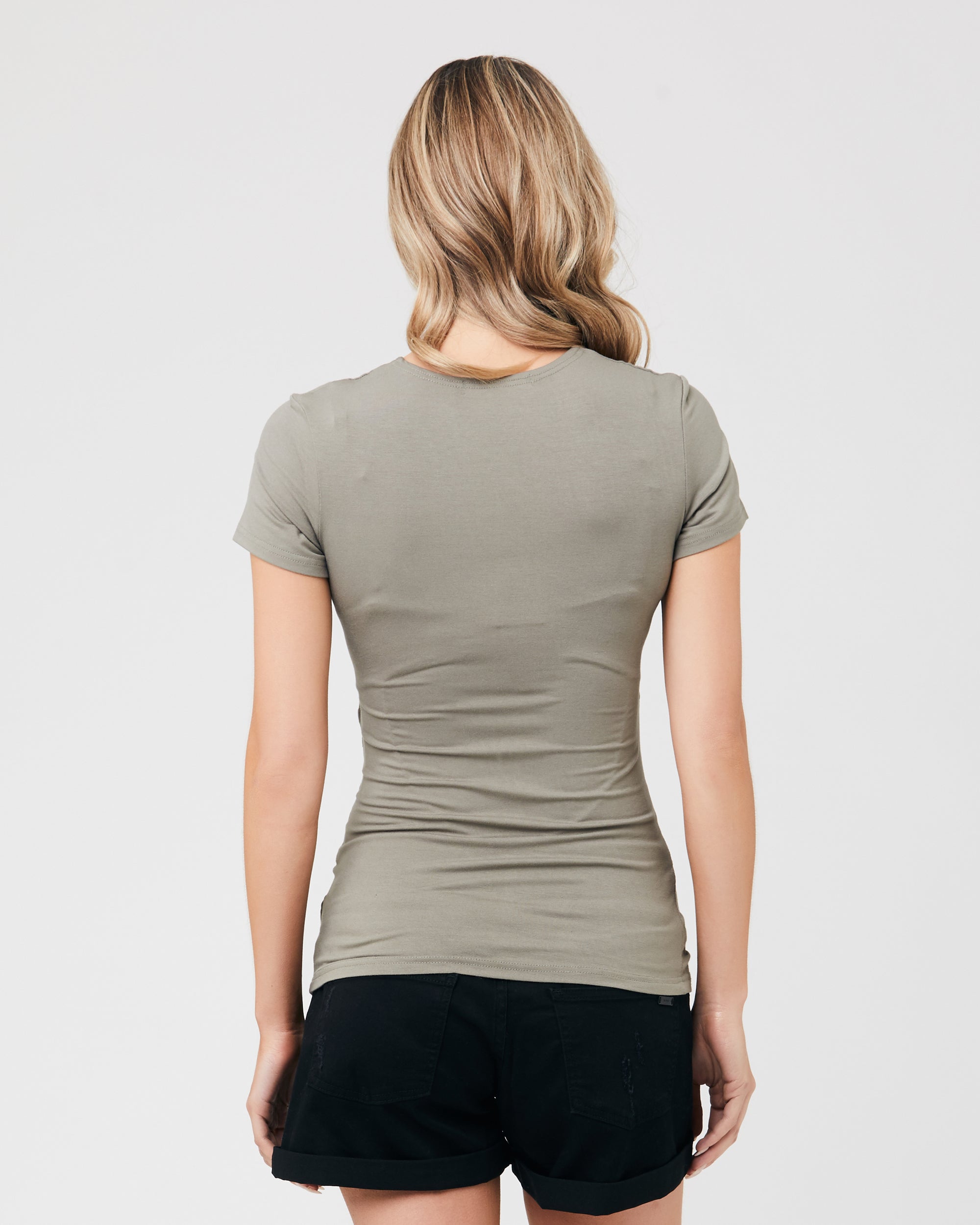 Embrace Short Sleeve Nursing Tee Moss