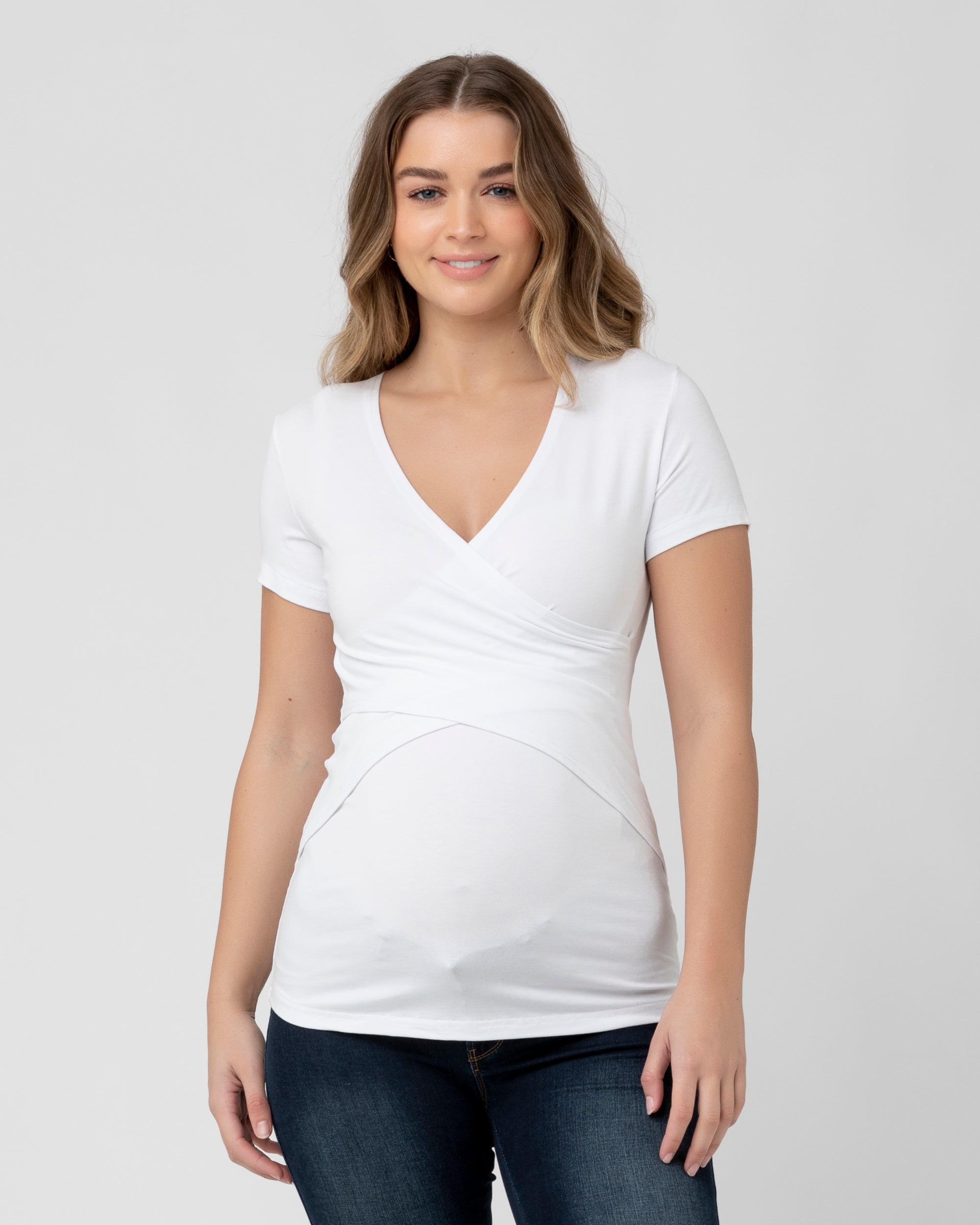 Embrace Short Sleeve Nursing Tee White