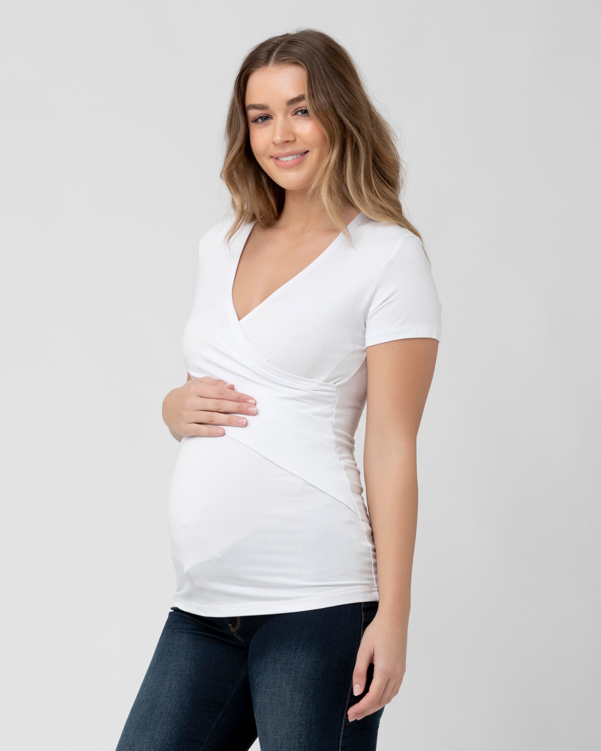 Embrace Short Sleeve Nursing Tee White