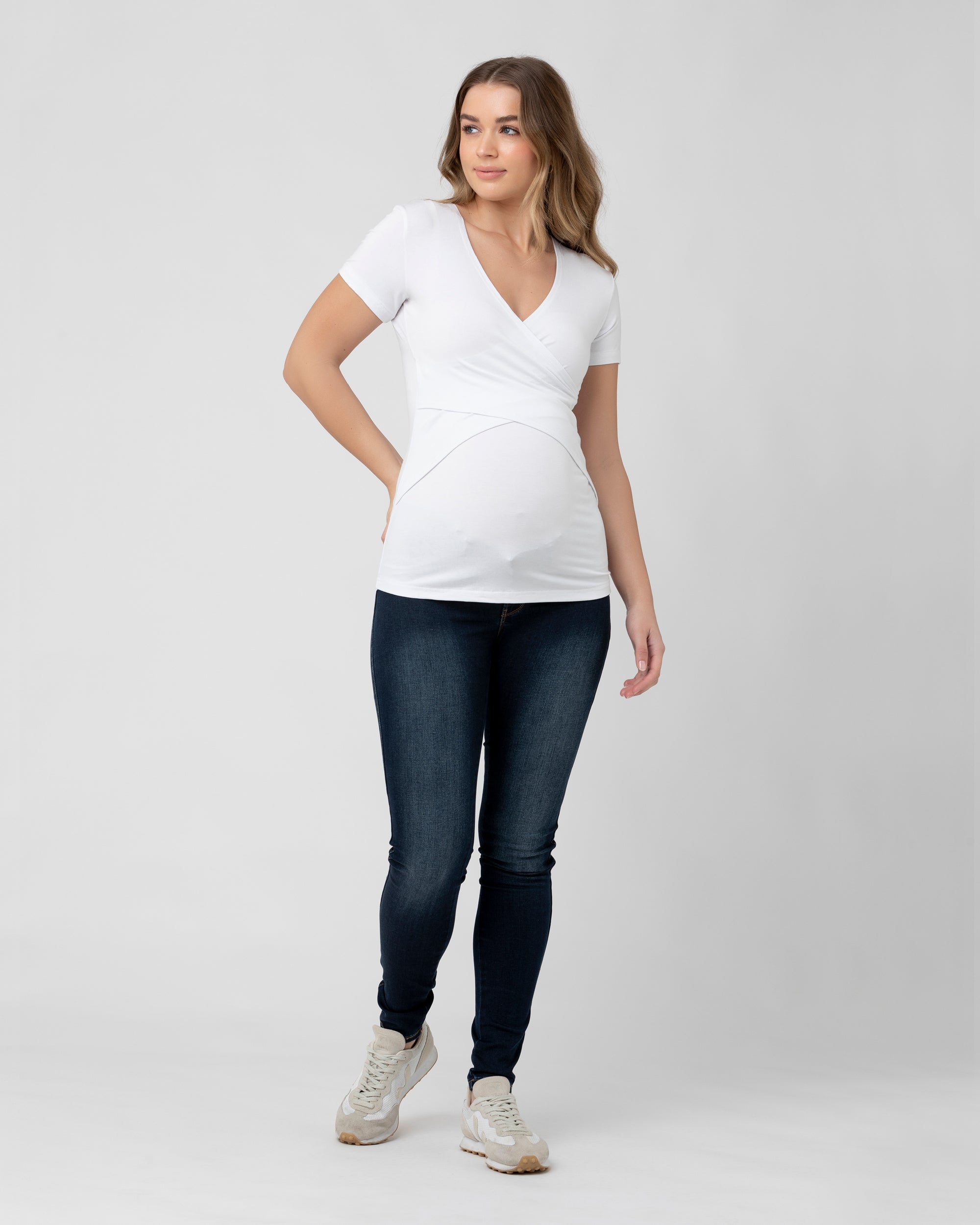 Embrace Short Sleeve Nursing Tee White