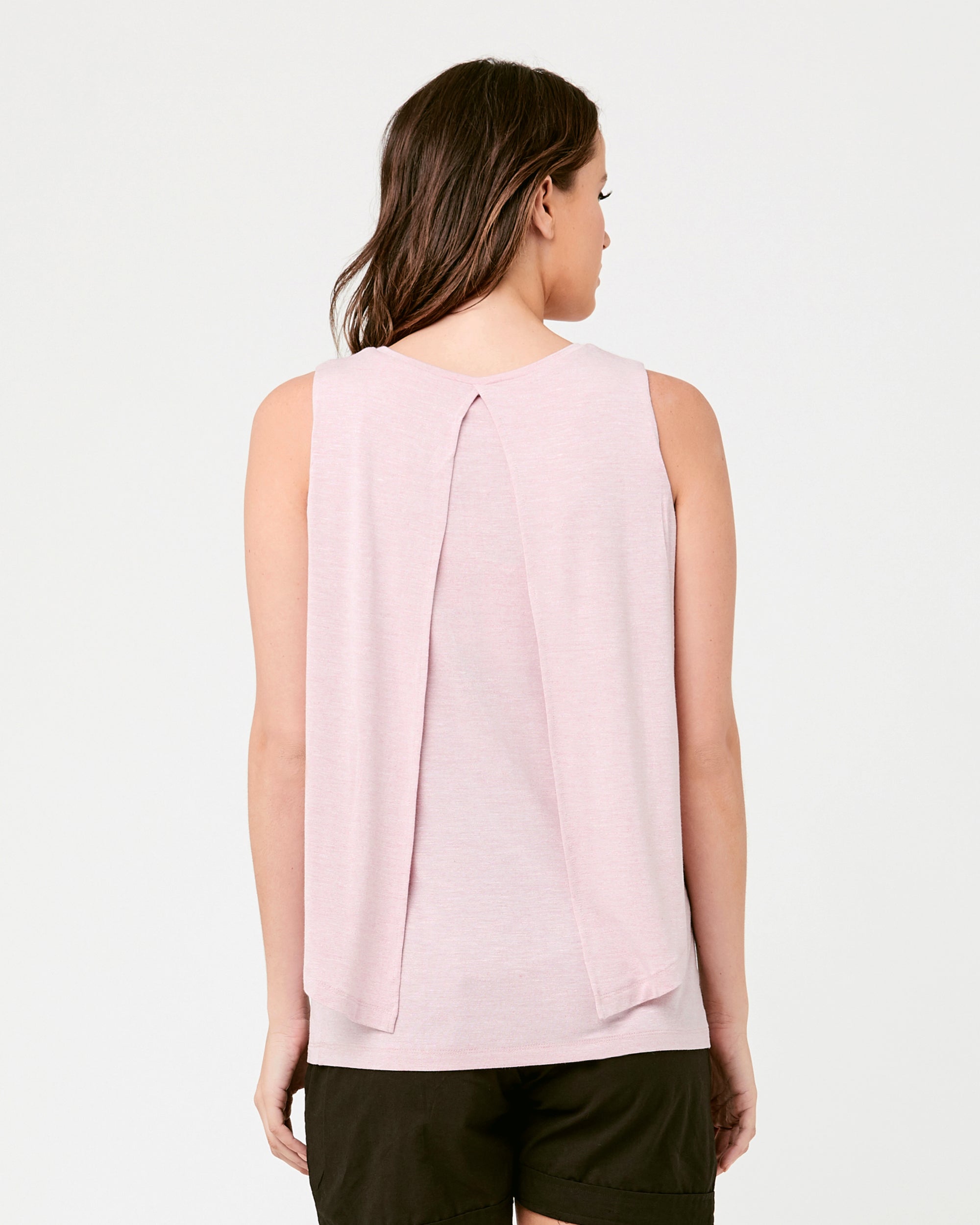 Summer Swing Back Nursing Tank Pink Sand