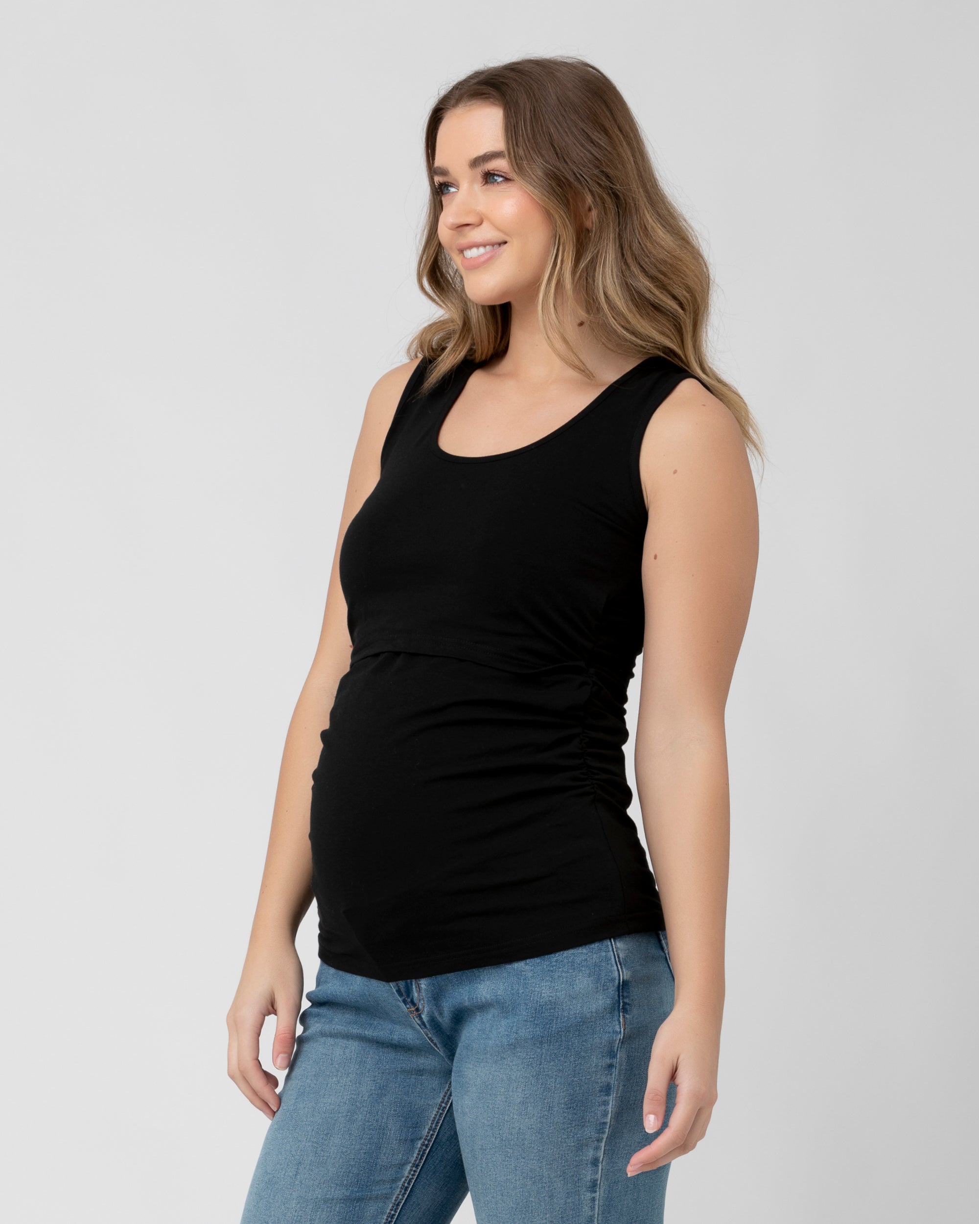 Organic Nursing Tank Black