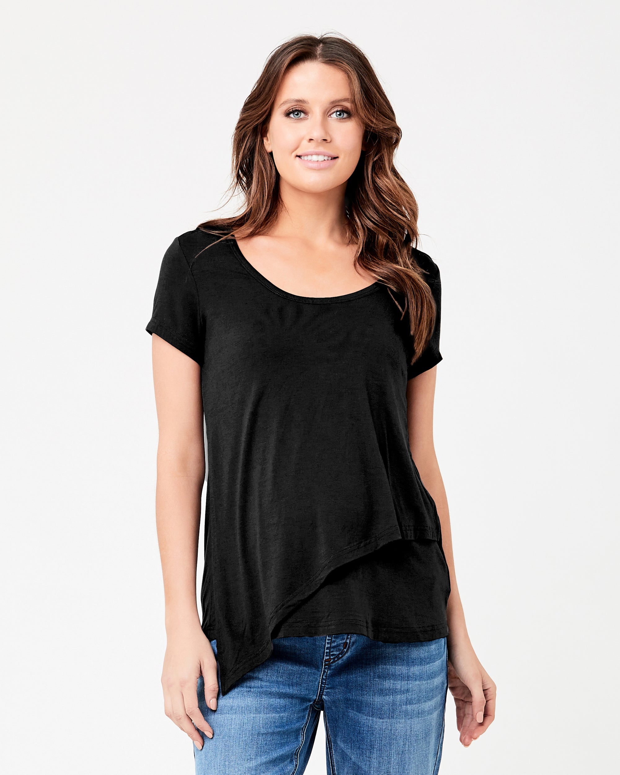 Lara Nursing Tee Black