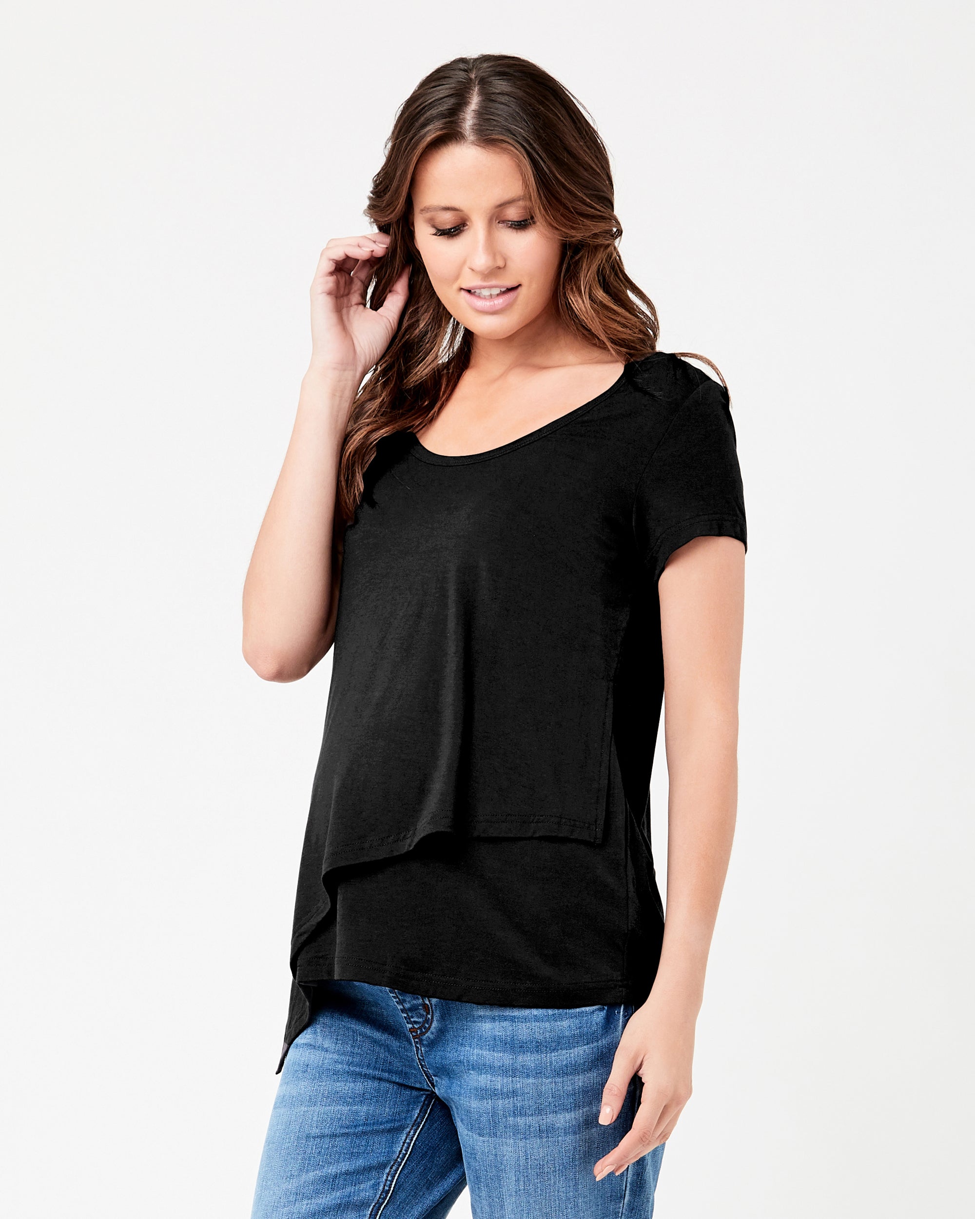 Lara Nursing Tee Black