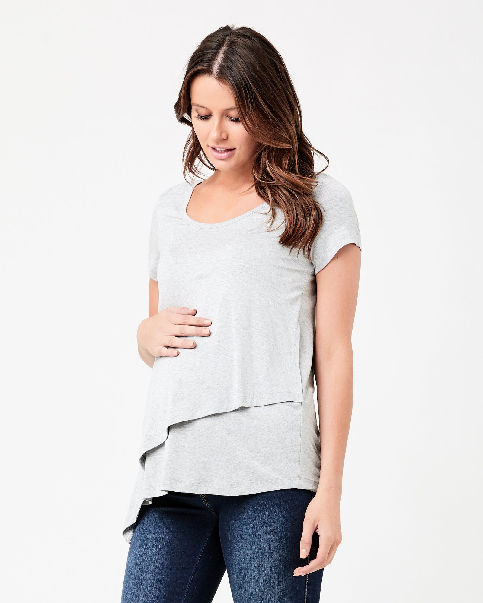 Lara Nursing Tee Silver Marle