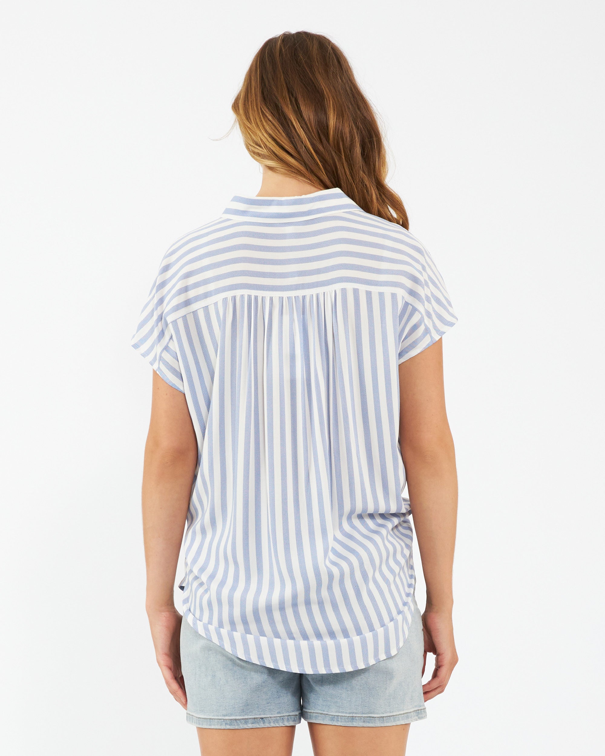 Quinn Relaxed Shirt Blue / White