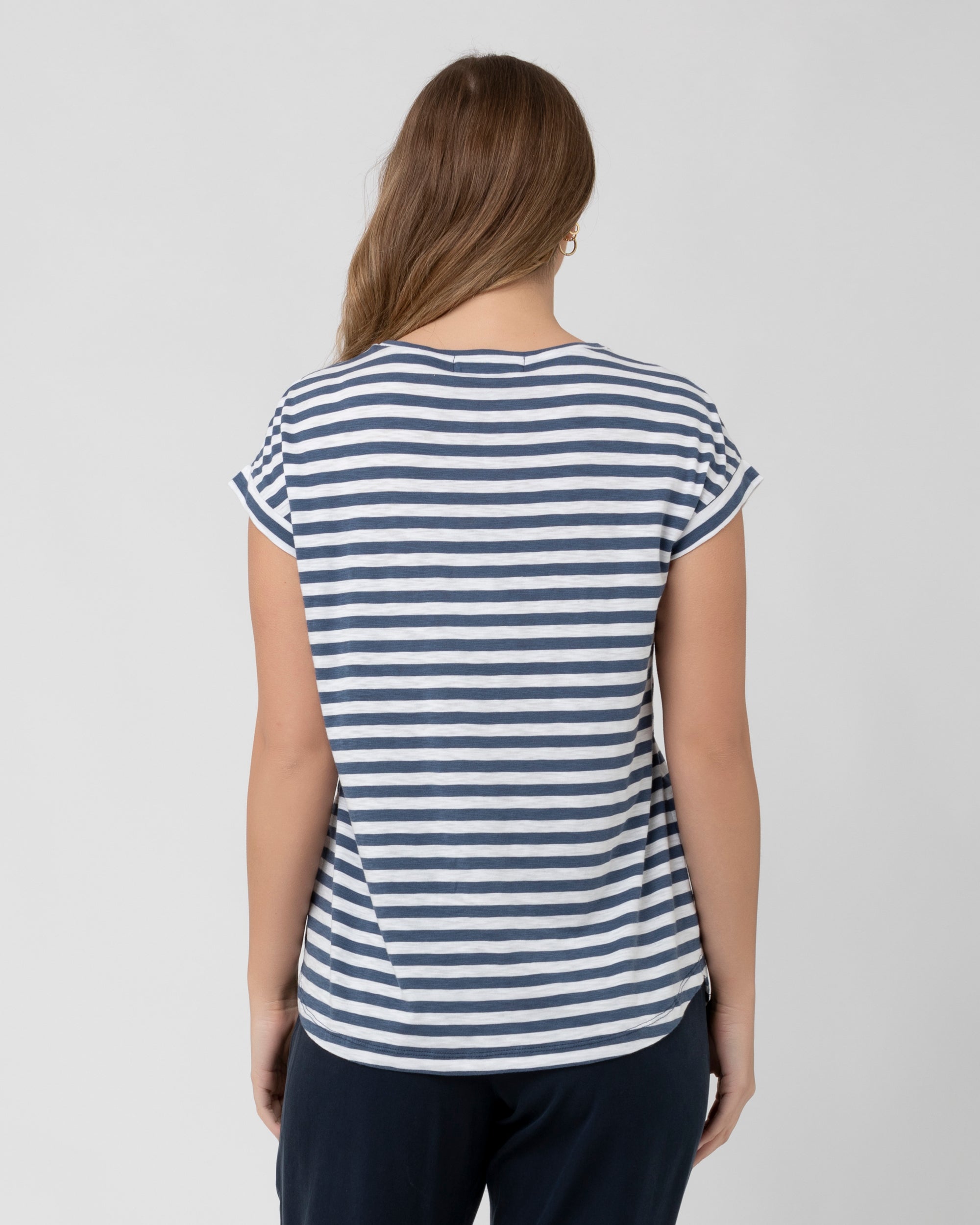 Lionel Nursing Tee Washed Indigo / White