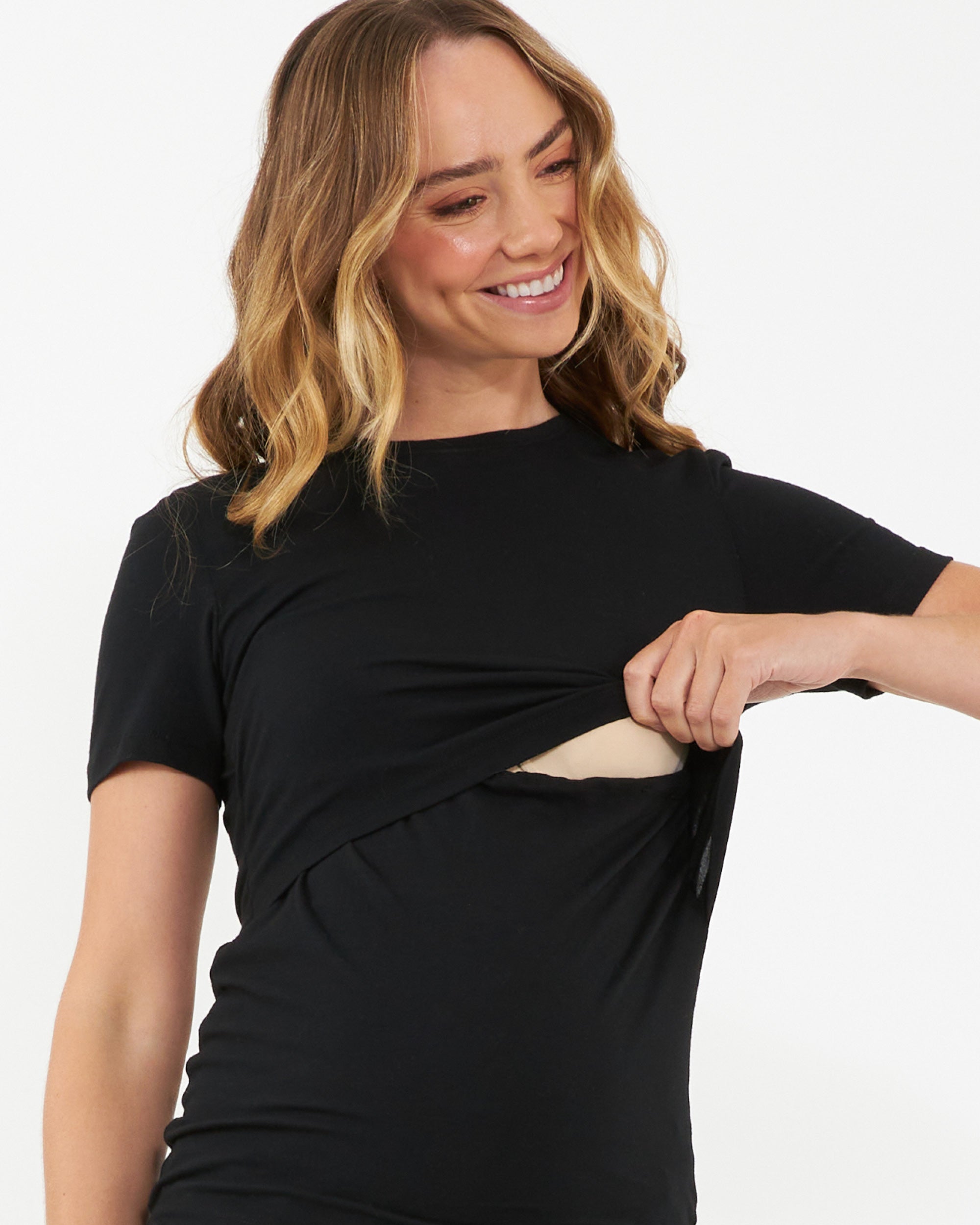 Organic Nursing Tee Black