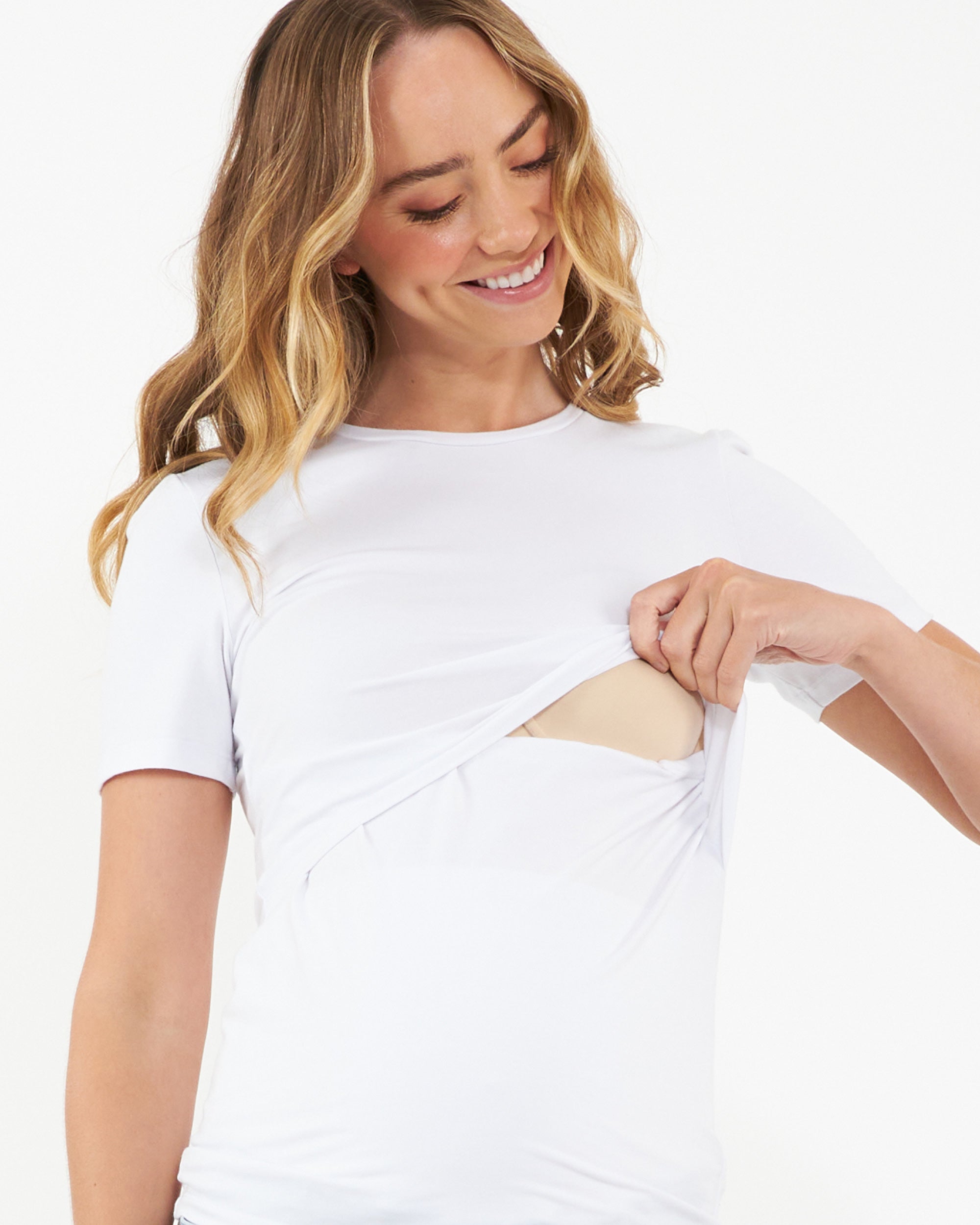 Organic Nursing Tee White