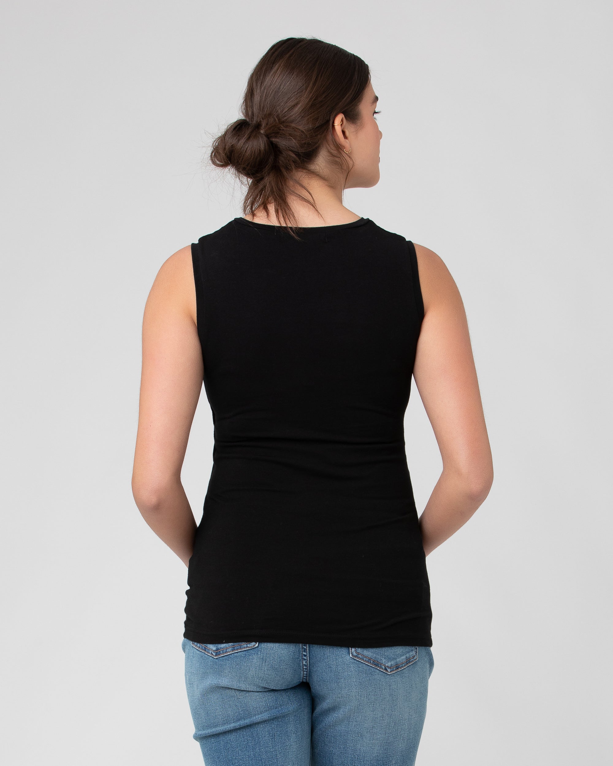 Organic Cotton Nursing Tank  Black