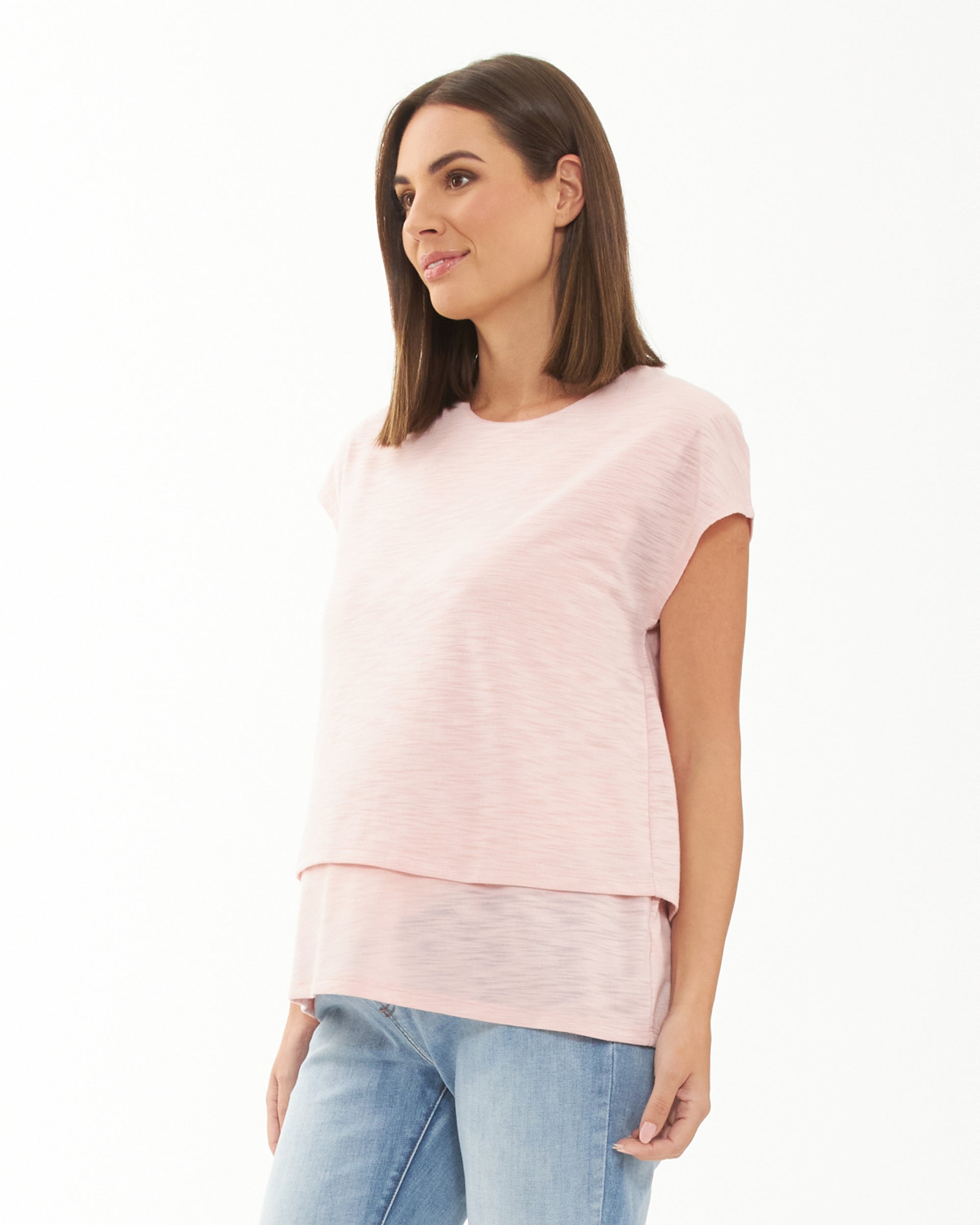 Jazmin Nursing Tee Soft Pink