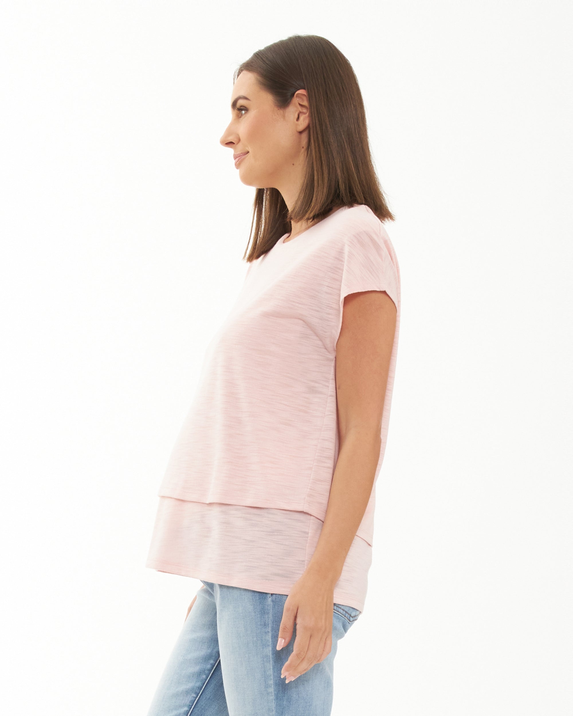 Jazmin Nursing Tee Soft Pink