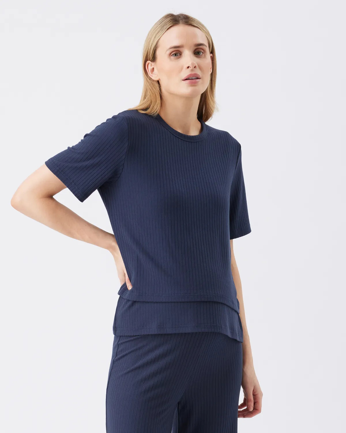 Mike Rib Nursing Top Navy