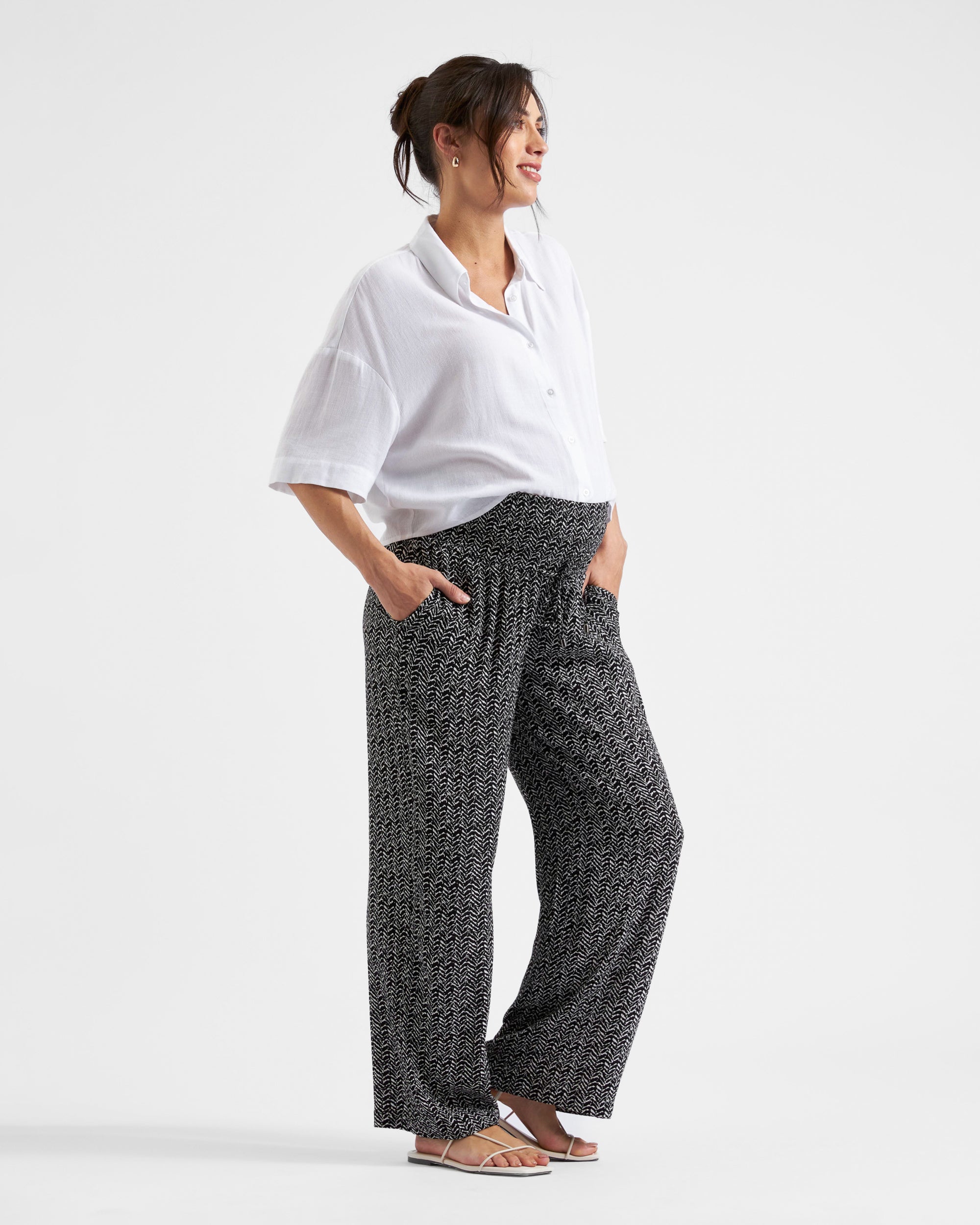 Farrah Crop Shirt White