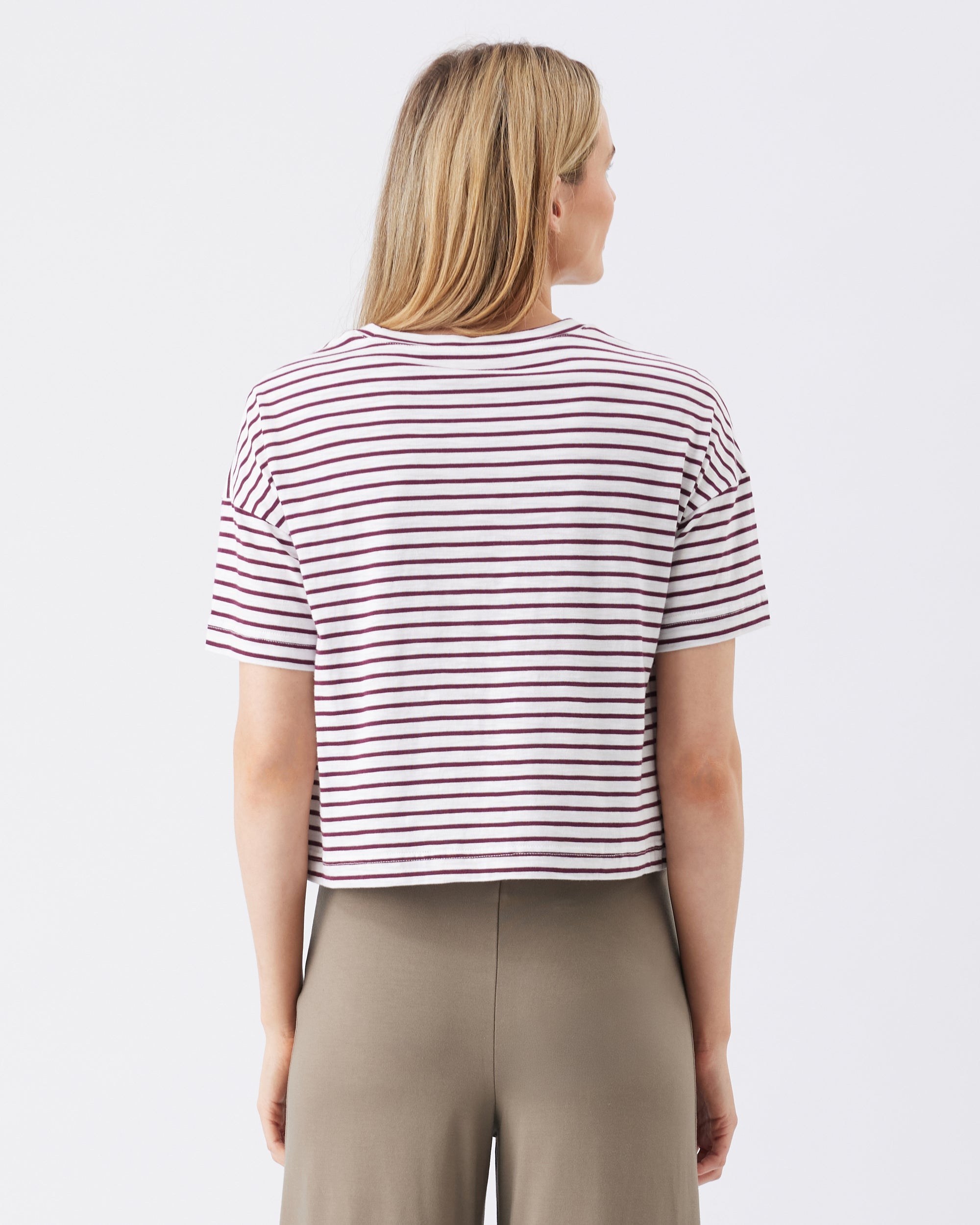 Claudette Nursing Tee White / Maroon