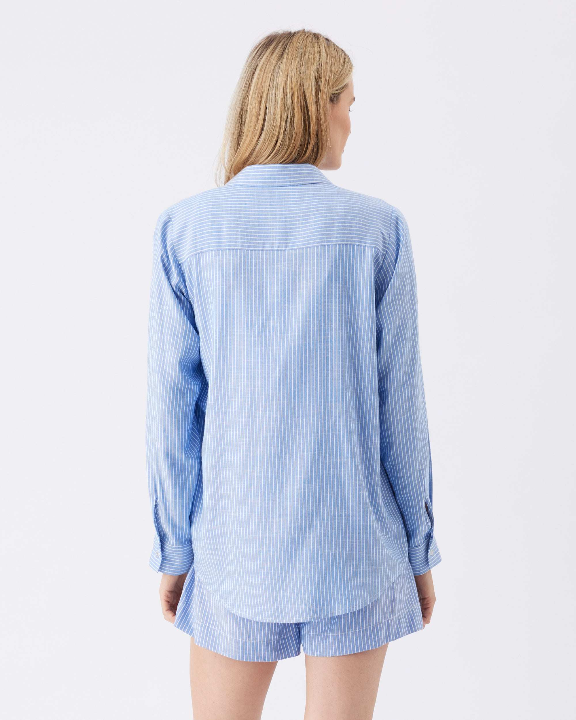 Abby Stripe Shirt Blue / White