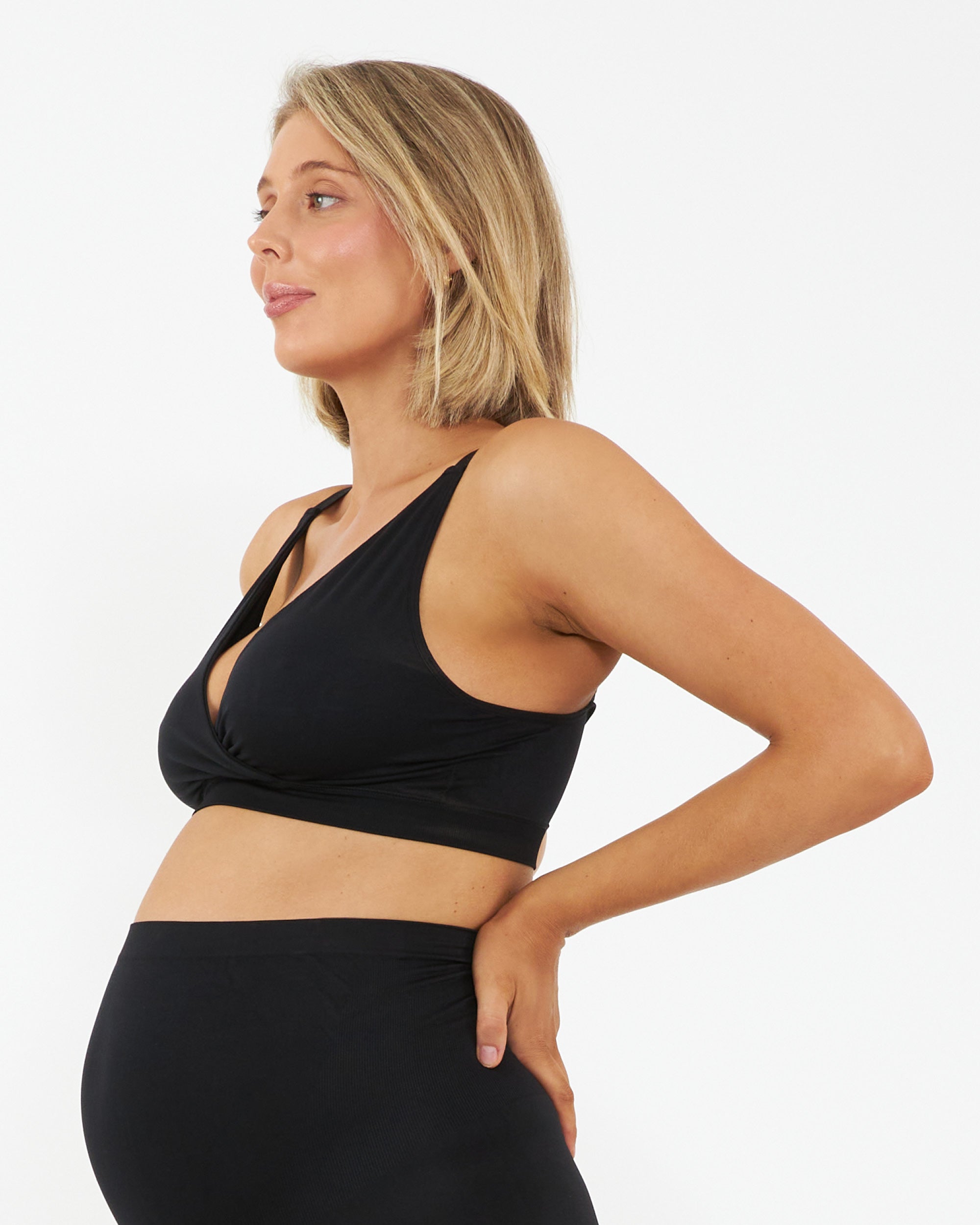 Seamless Nursing Bralette Black