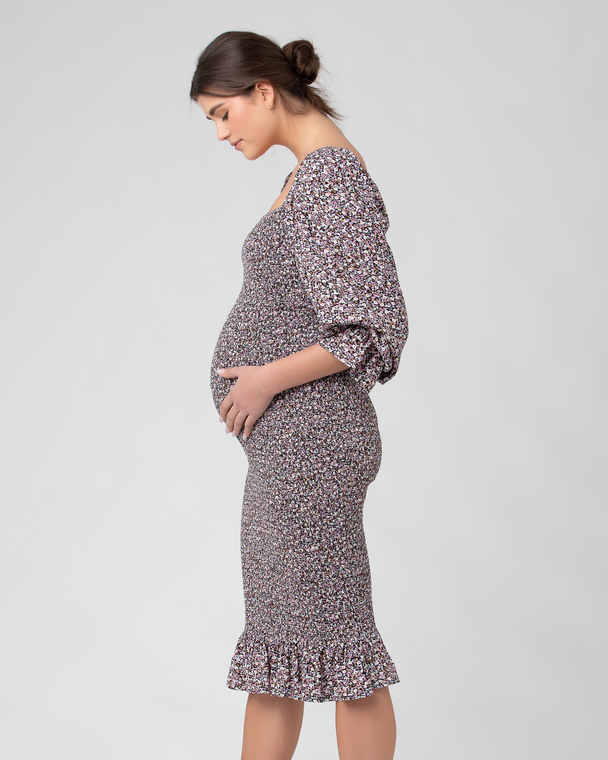 Willow Shirred Dress Black