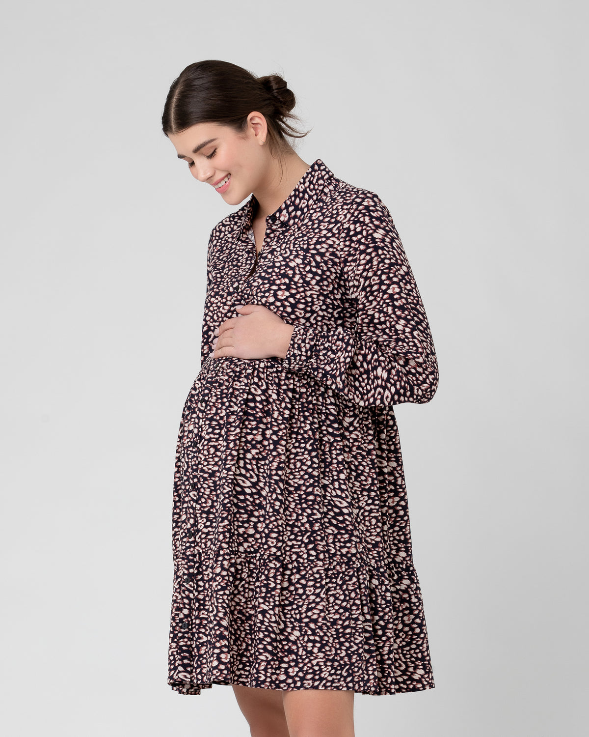 Leah Button Through Dress Midnight