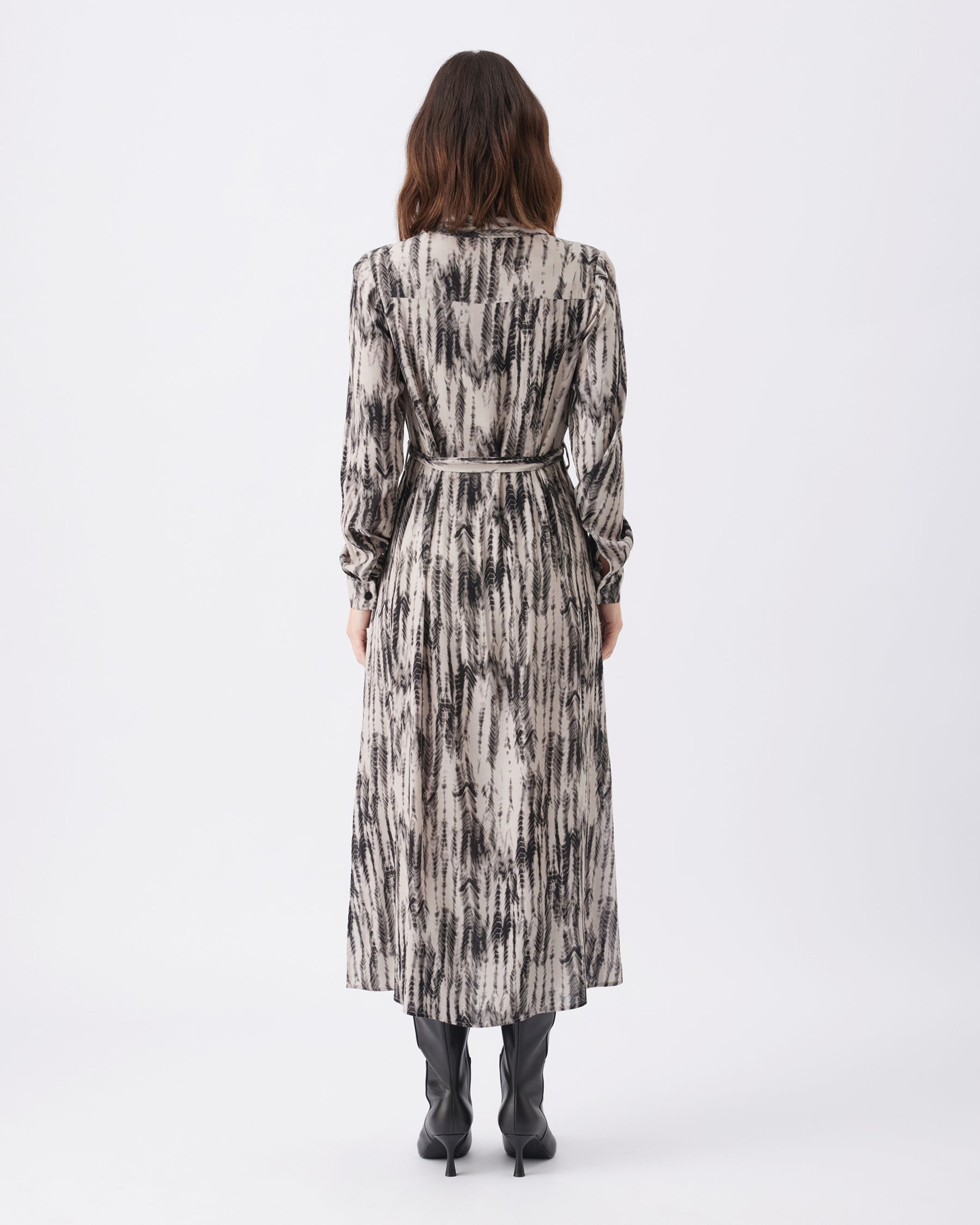 Sylvia Shirt Dress Natural / Black