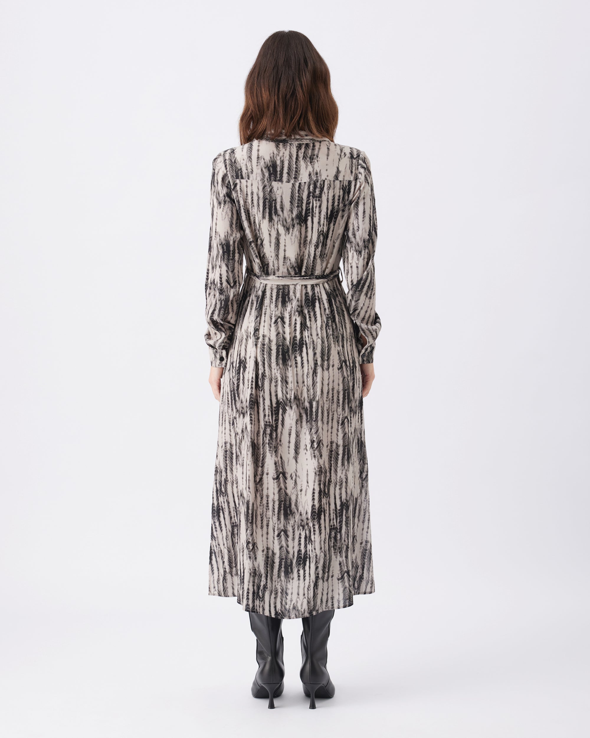 Sylvia Shirt Dress Natural / Black