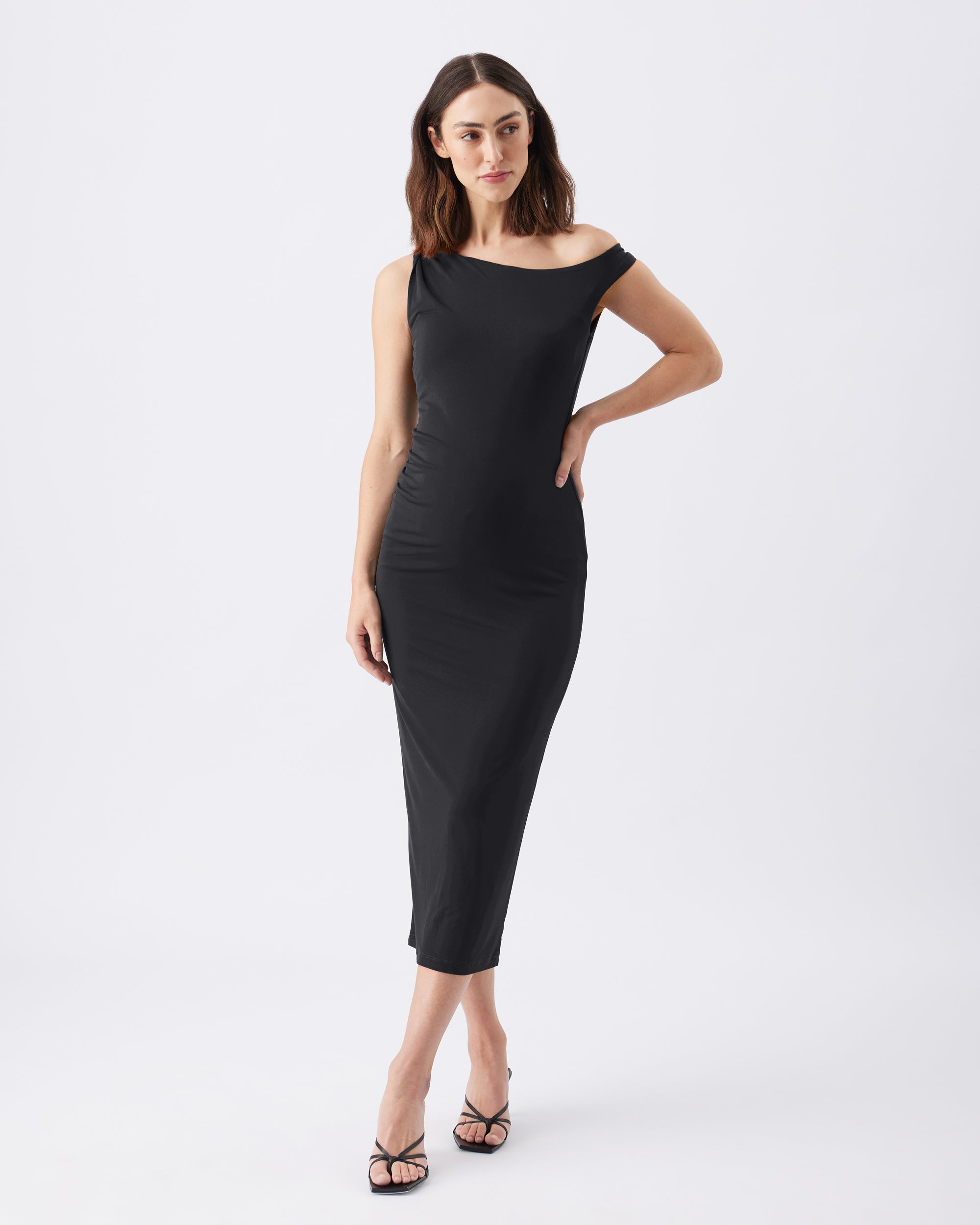 Cora Off-Shoulder Dress Black