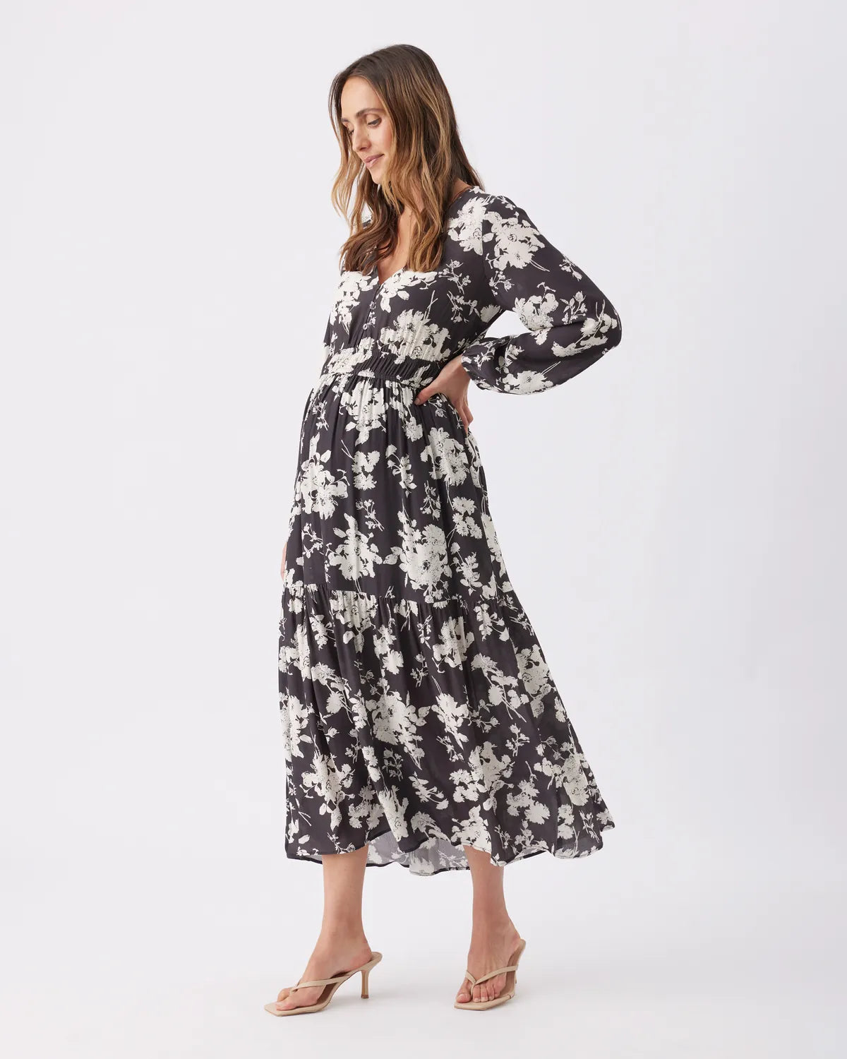 Drew Maxi Dress Black / White