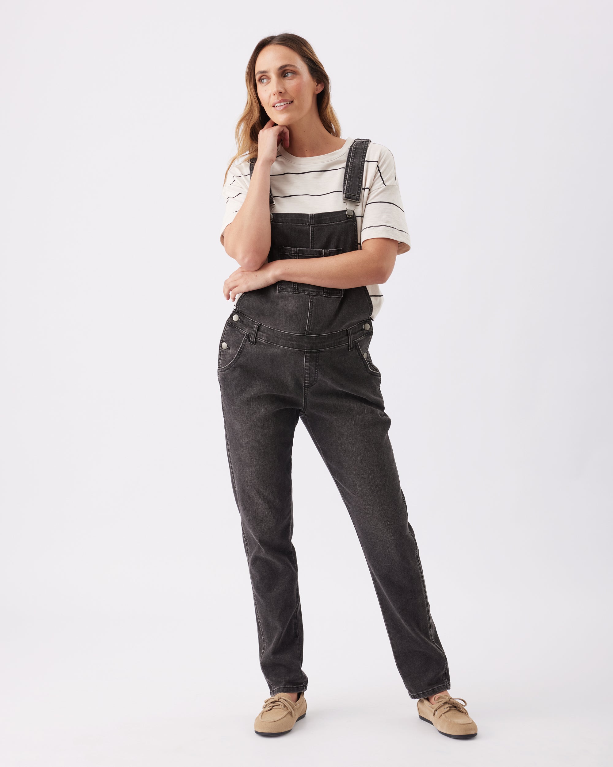 Denim Overalls Black