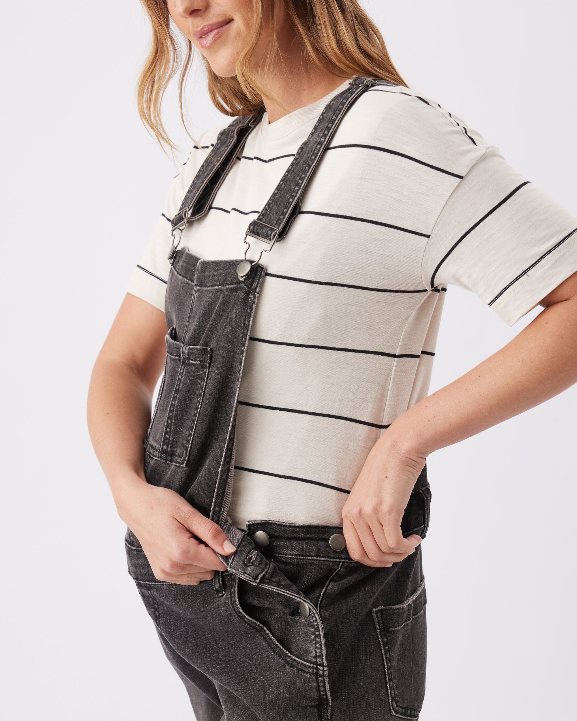 Denim Overalls Black