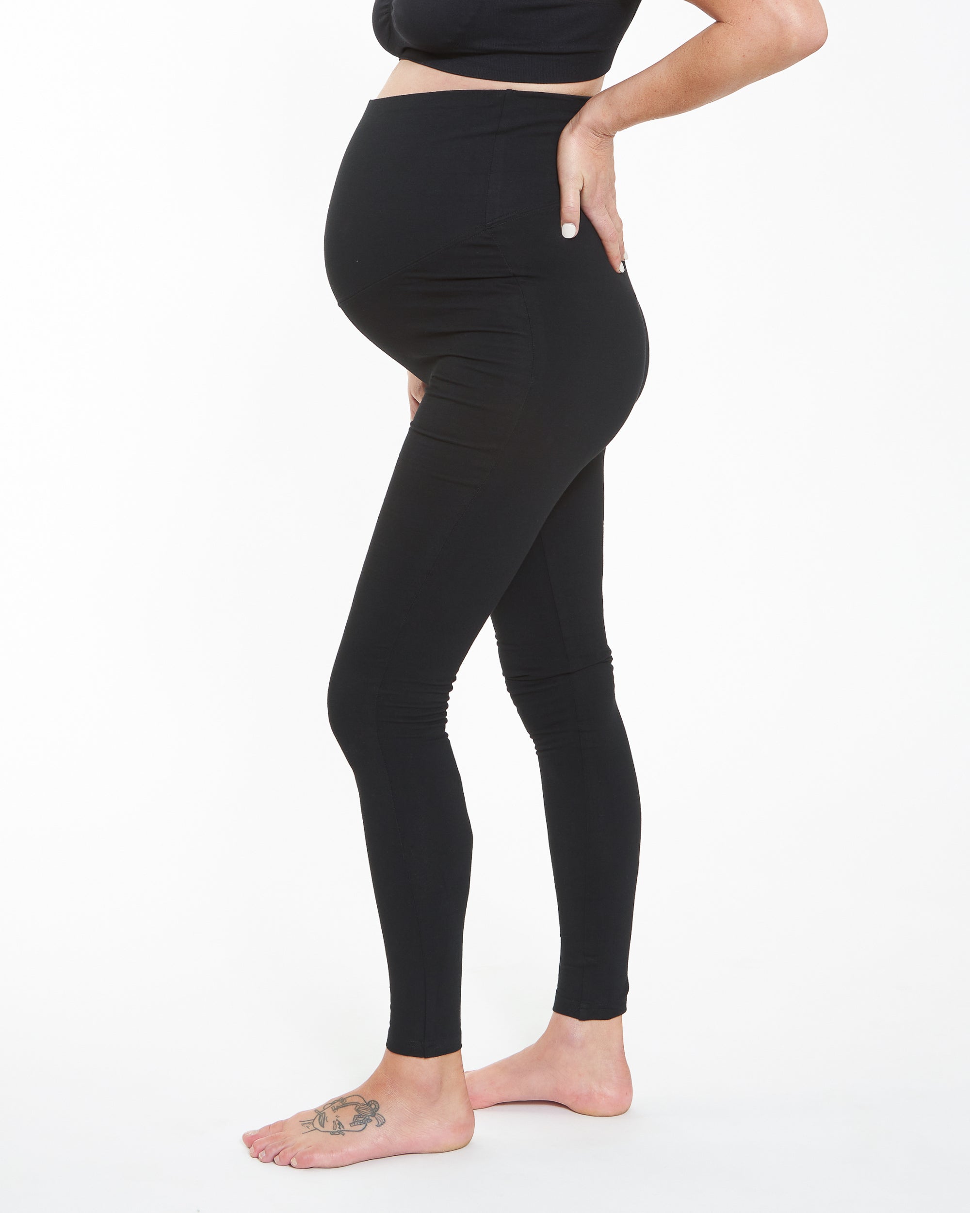 Organic Over Bump Legging Black