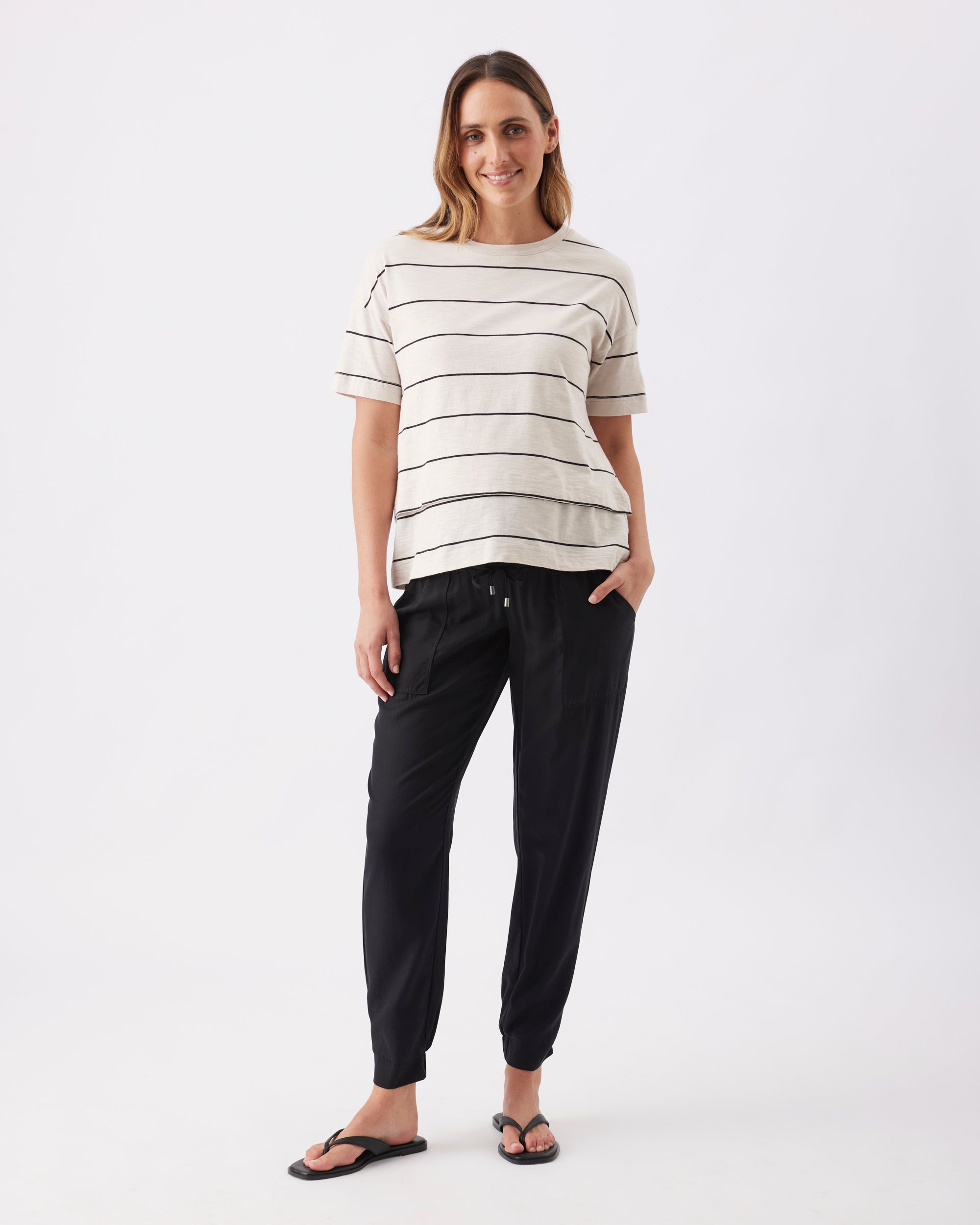 Tencel Off Duty Pant Black